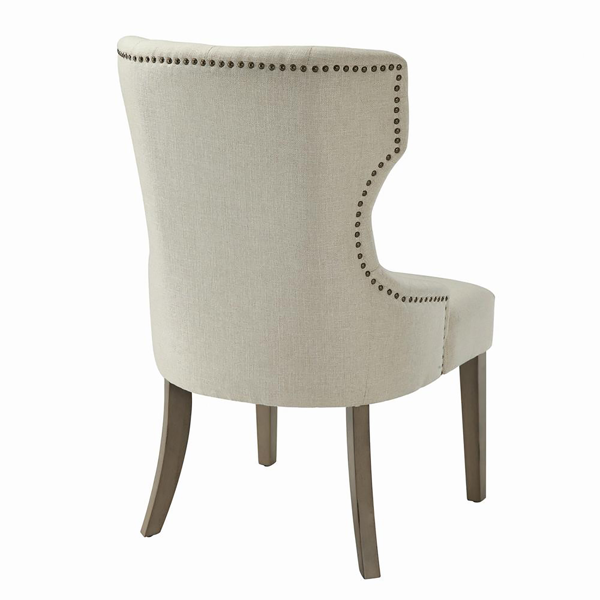 Beige and Rustic Smoke Tufted Dining Chair