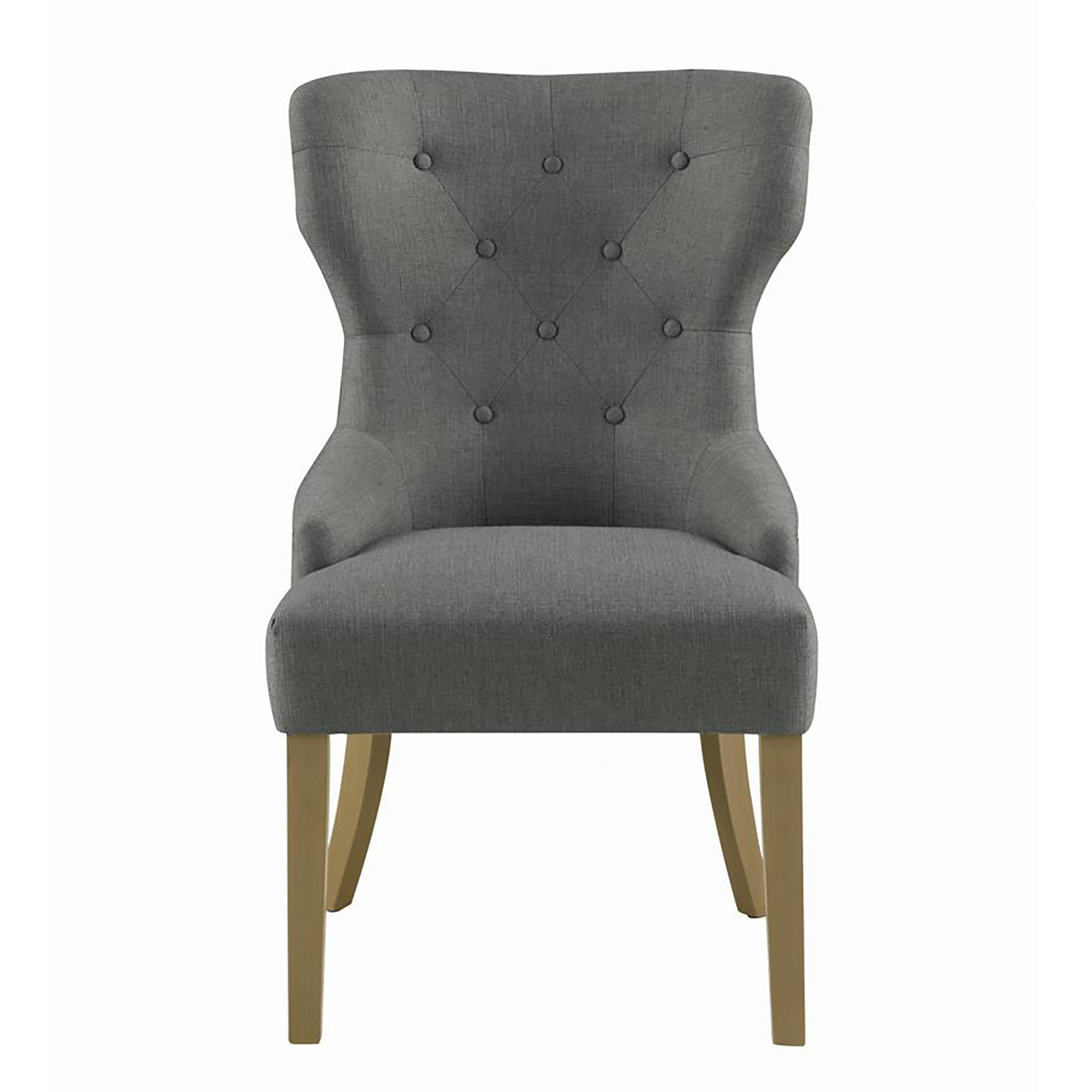 Grey and Rustic Smoke Tufted Dining Chair