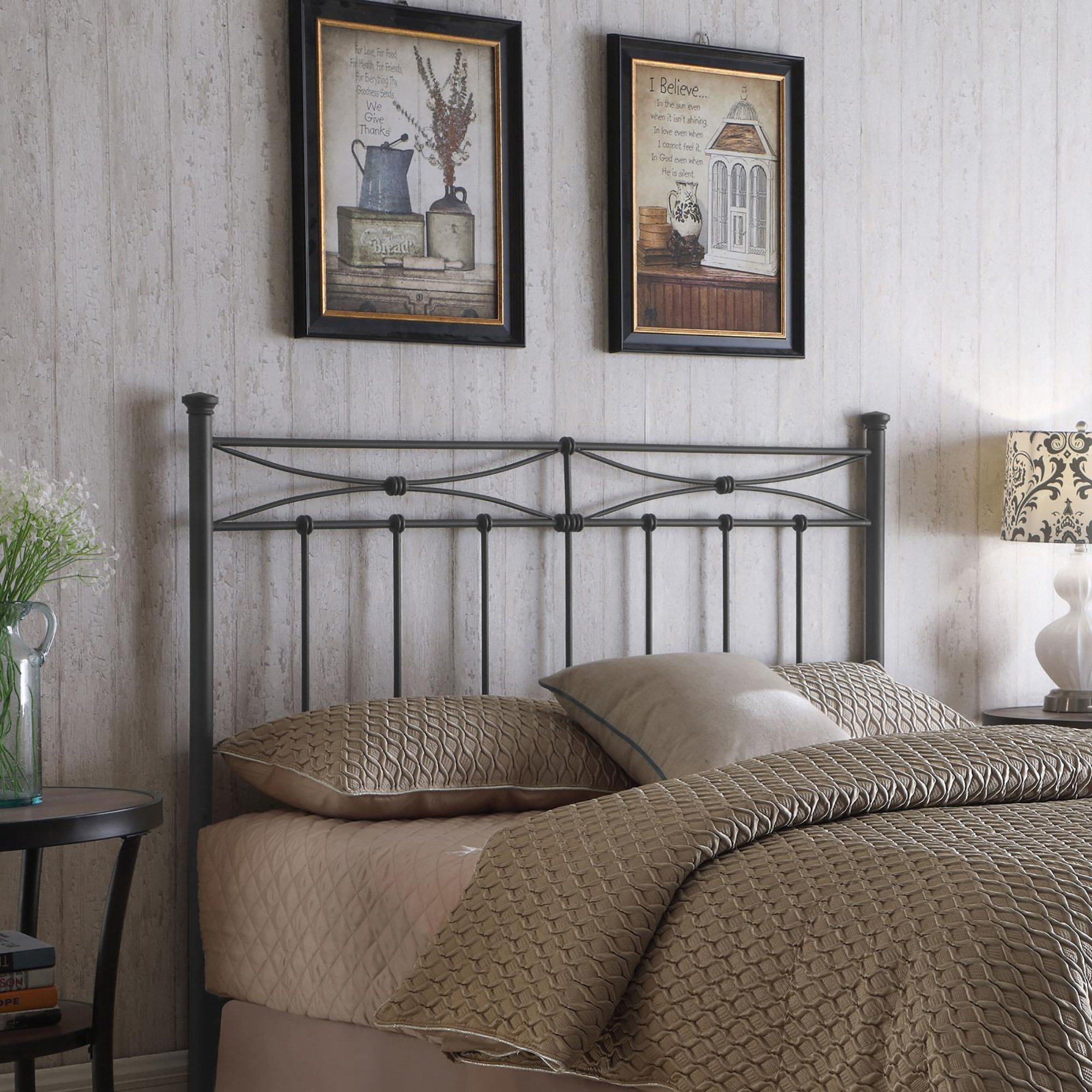 Rustic Bronze Full and Queen Metal Headboard