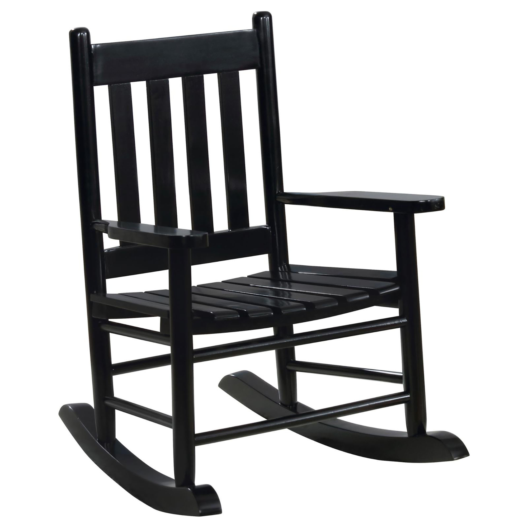 Black Slat Back Youth Rocking Chair