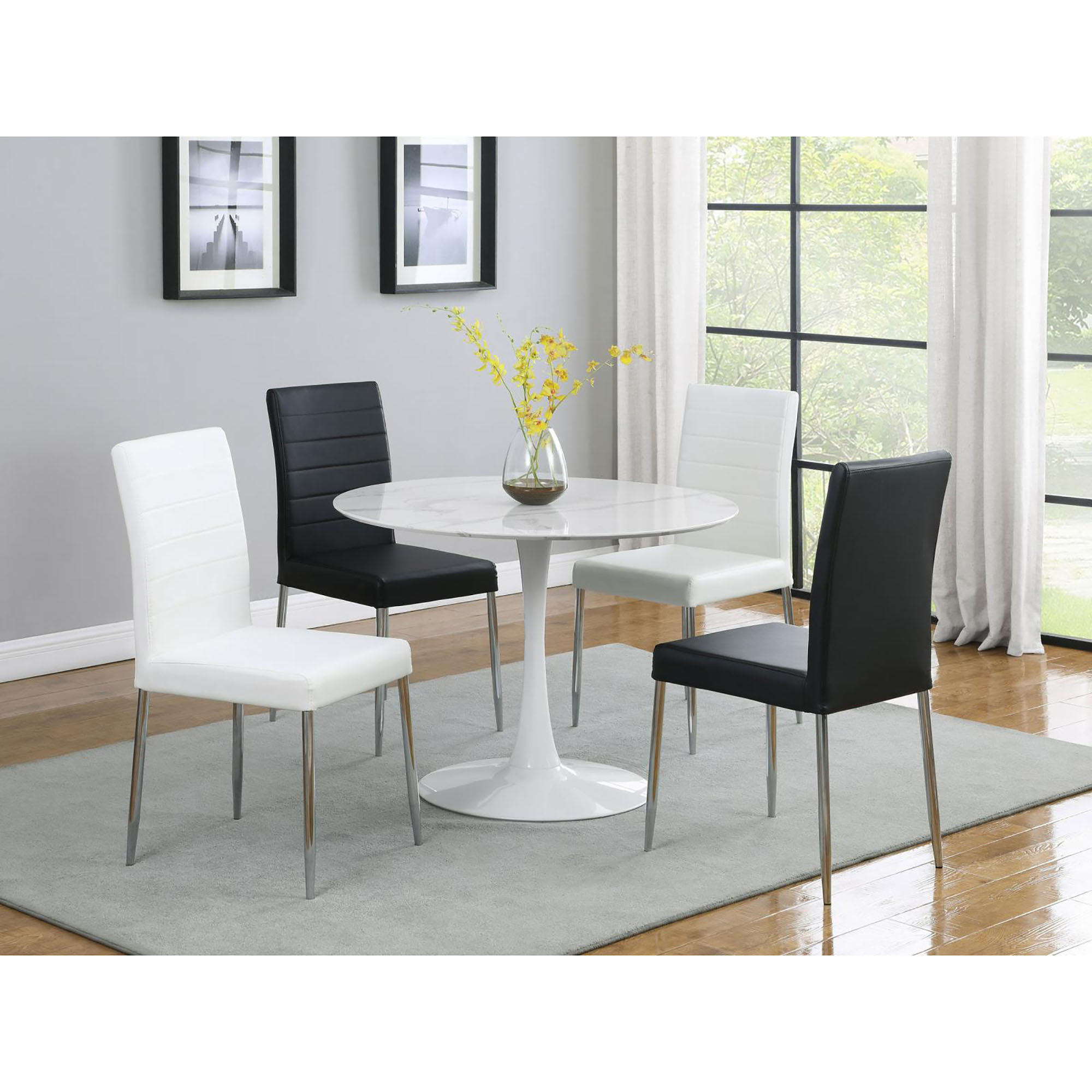 White 40-inch Dining Table