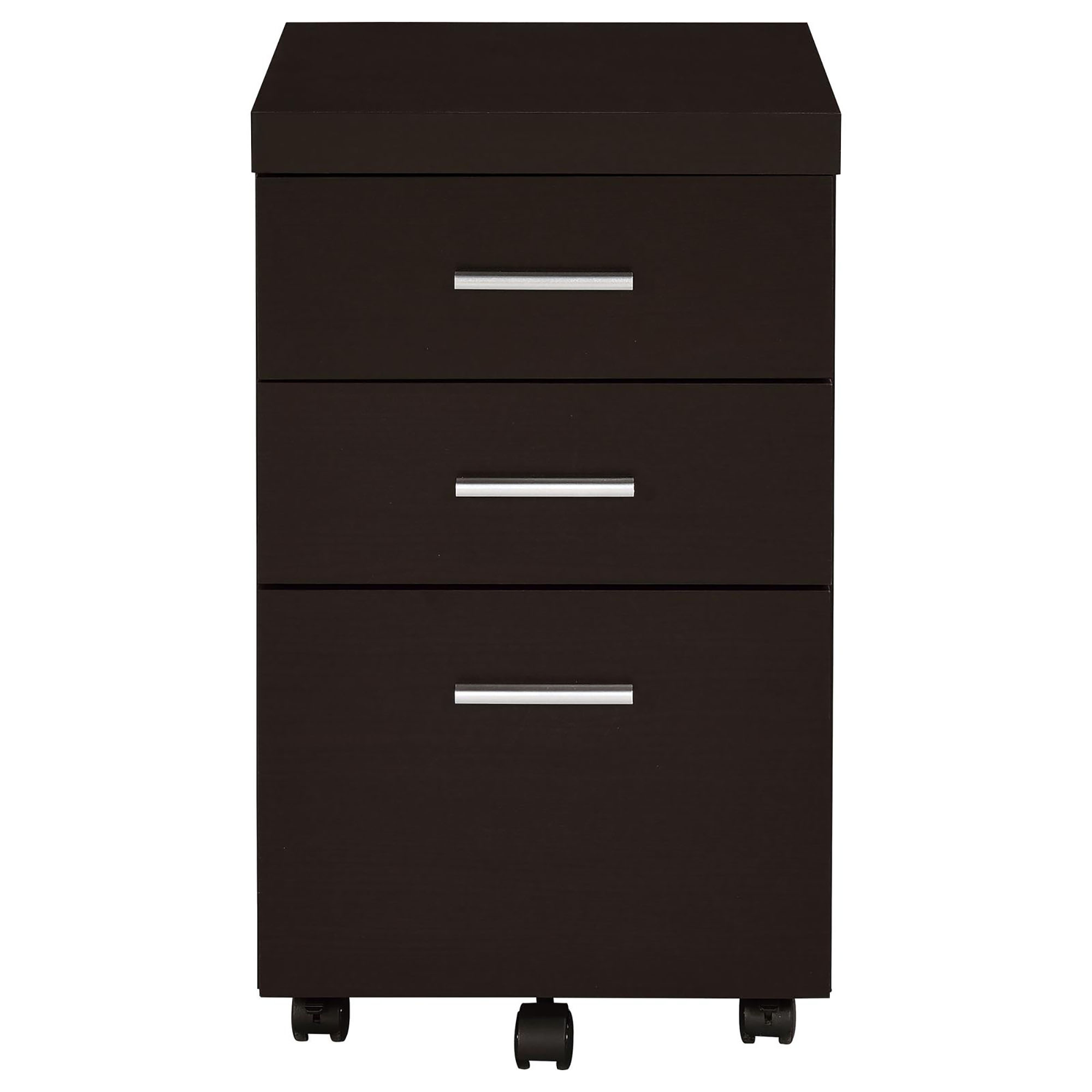 Cappuccino 3-Drawer Mobile File Cabinet