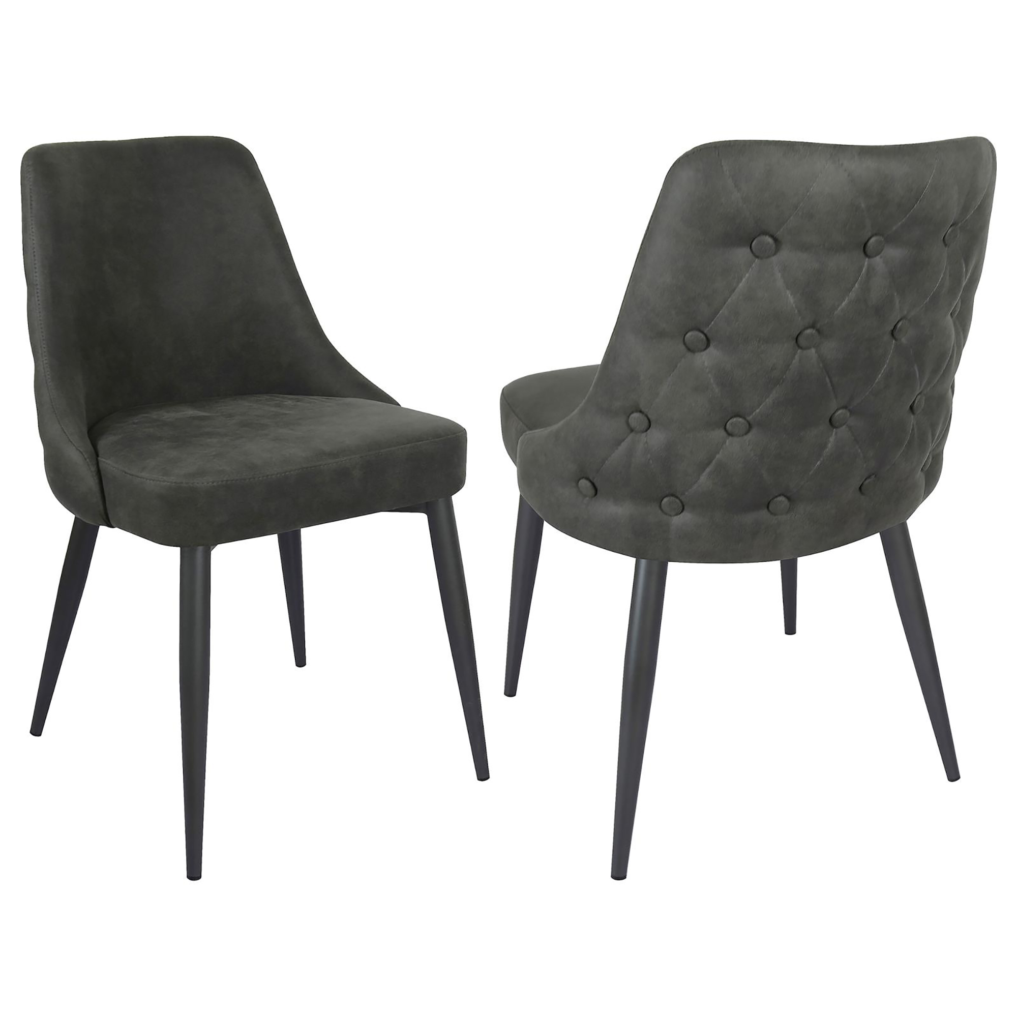 Light Grey Curved Back Side Chair (Set of 2)