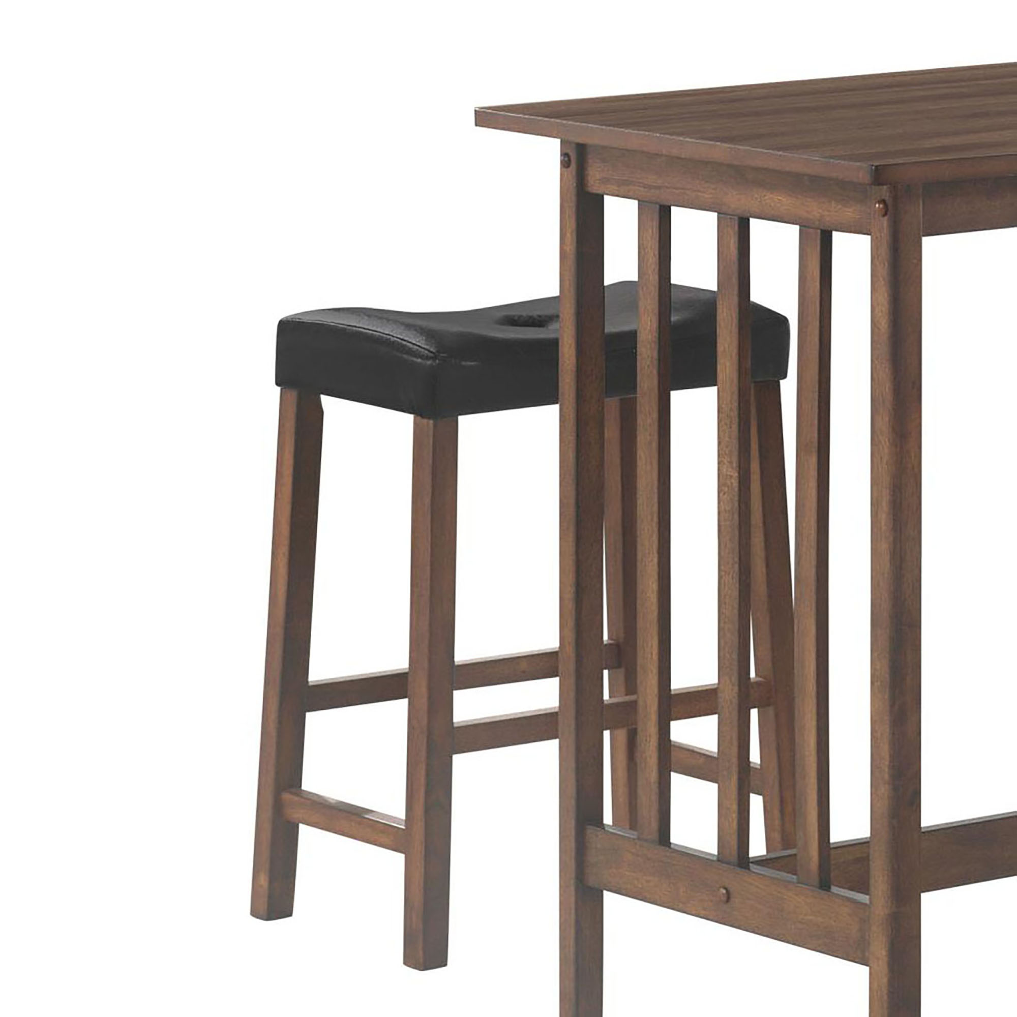 Brown 3-Piece Counter Dining Set