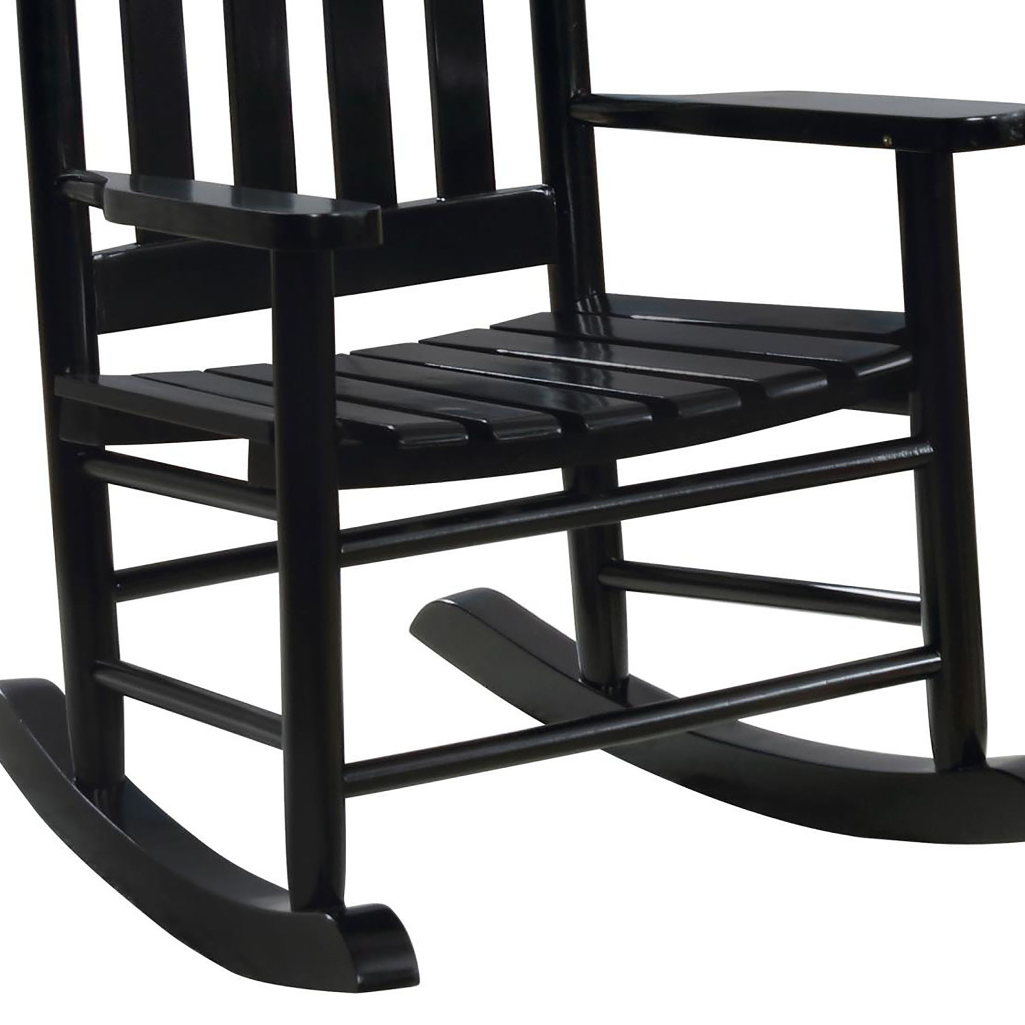 Black Slat Back Youth Rocking Chair