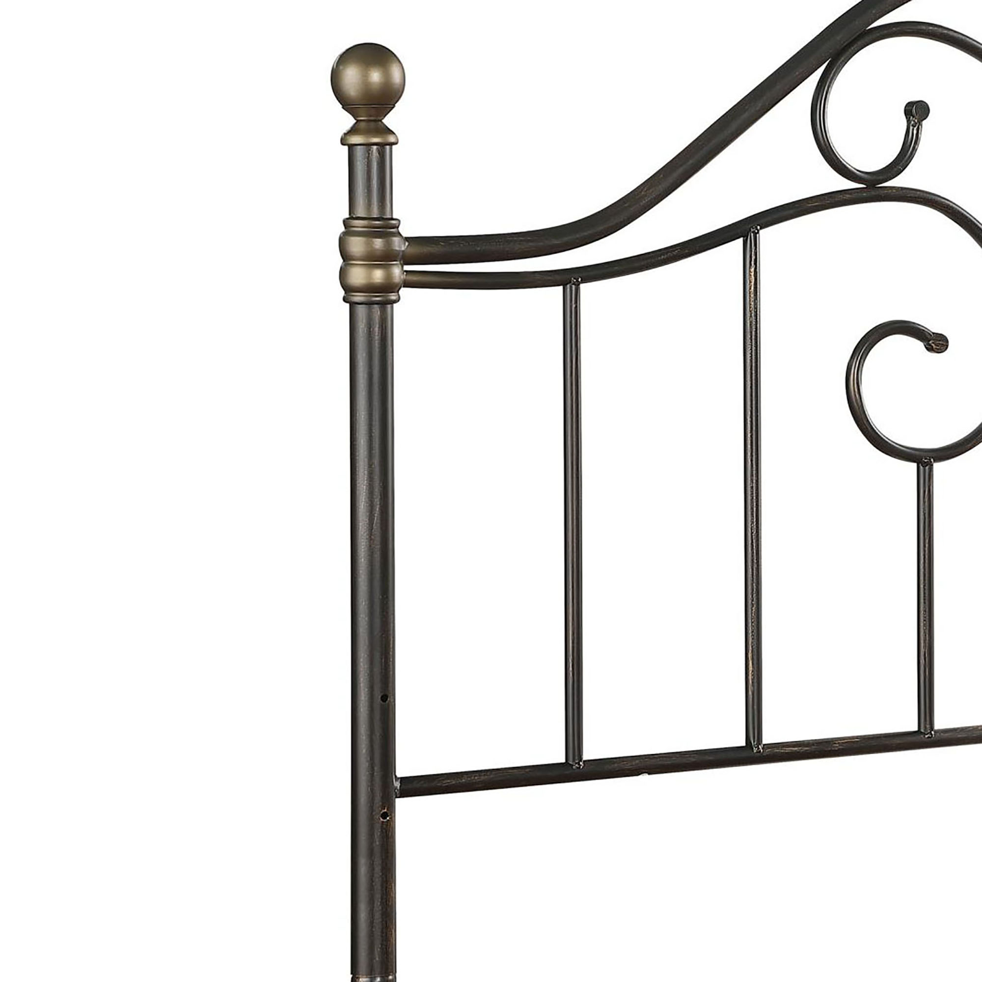 Black and Bronze Full and Queen Metal Headboard