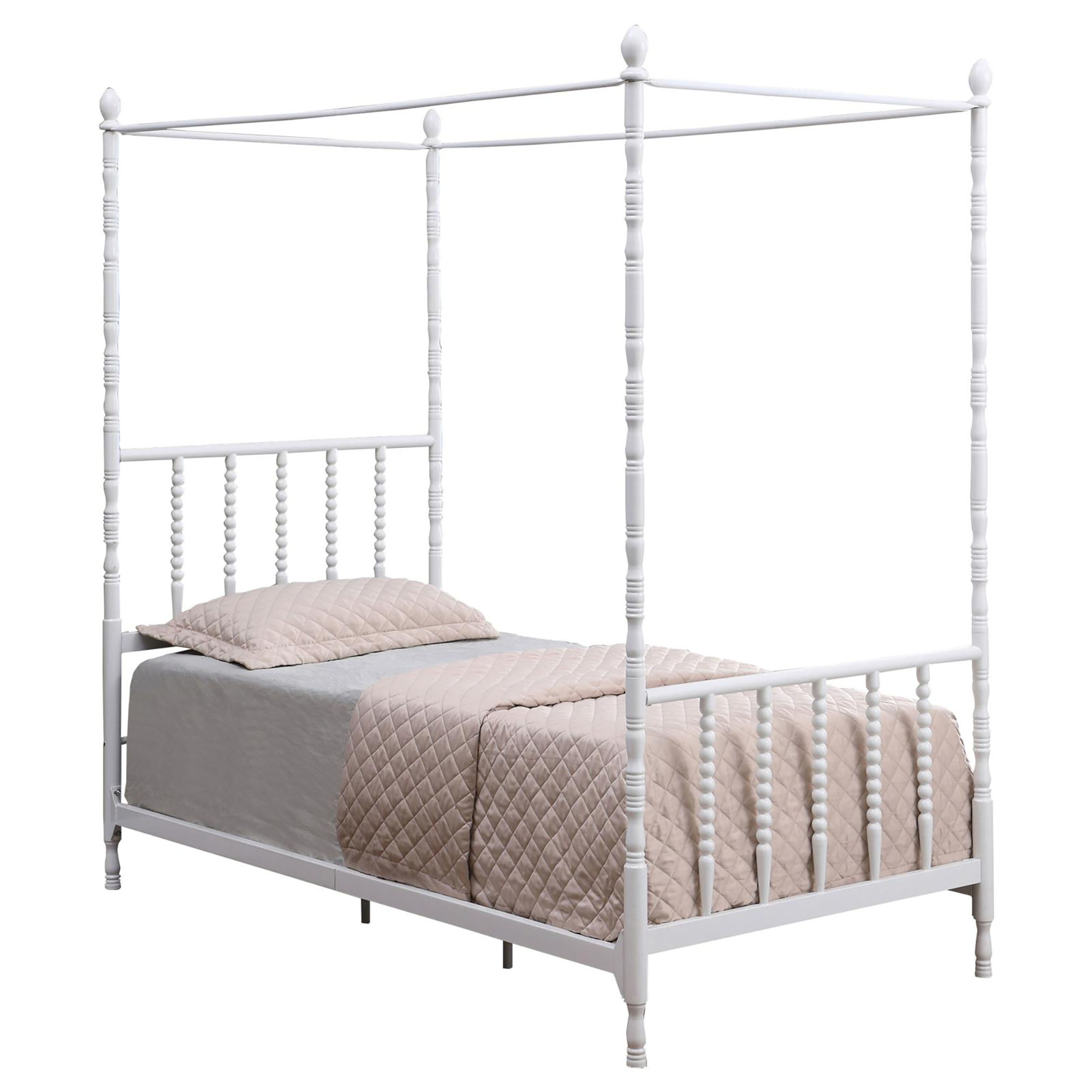 Betony White Twin Canopy Bed