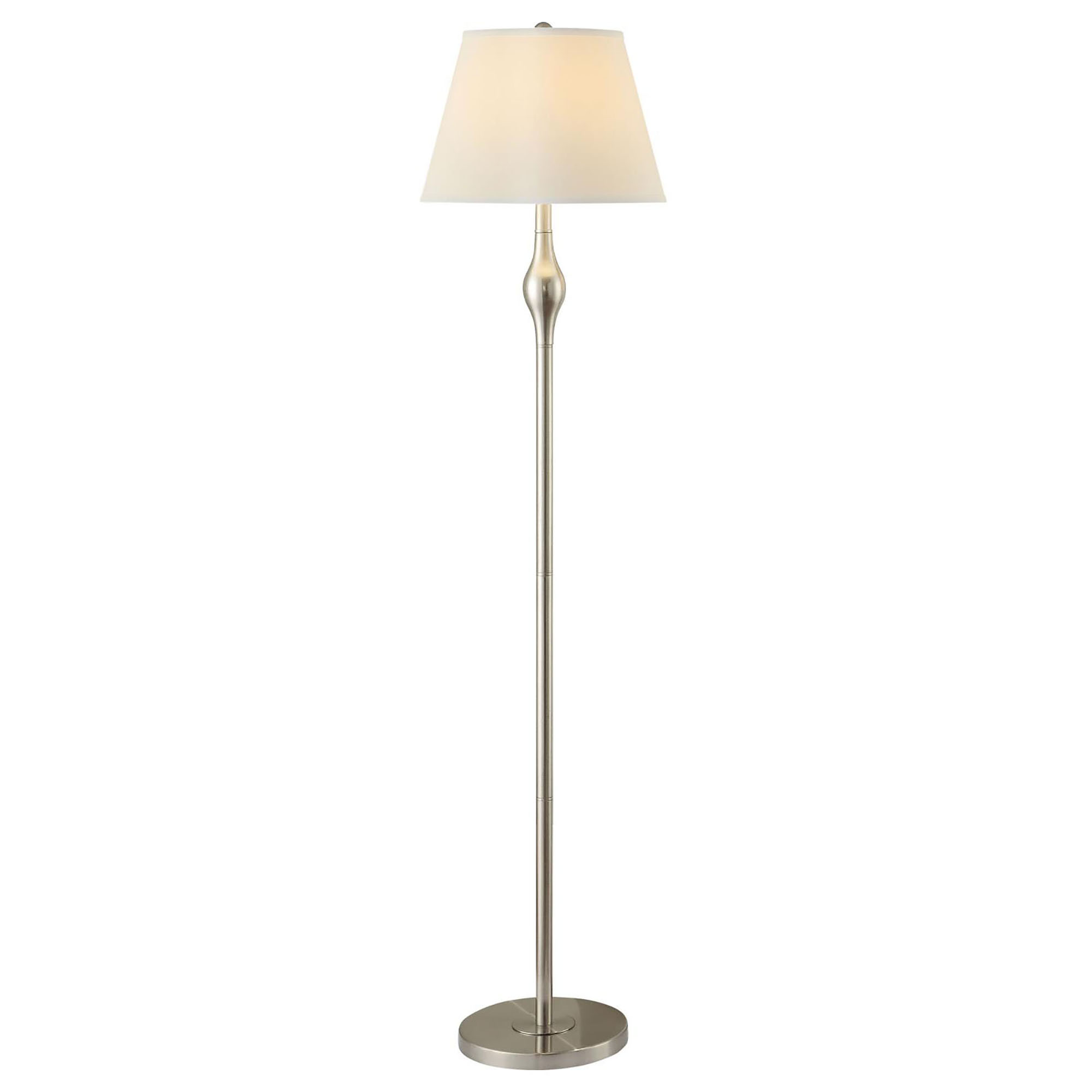 Beige and Brushed Nickel 3-Piece Lamp Set