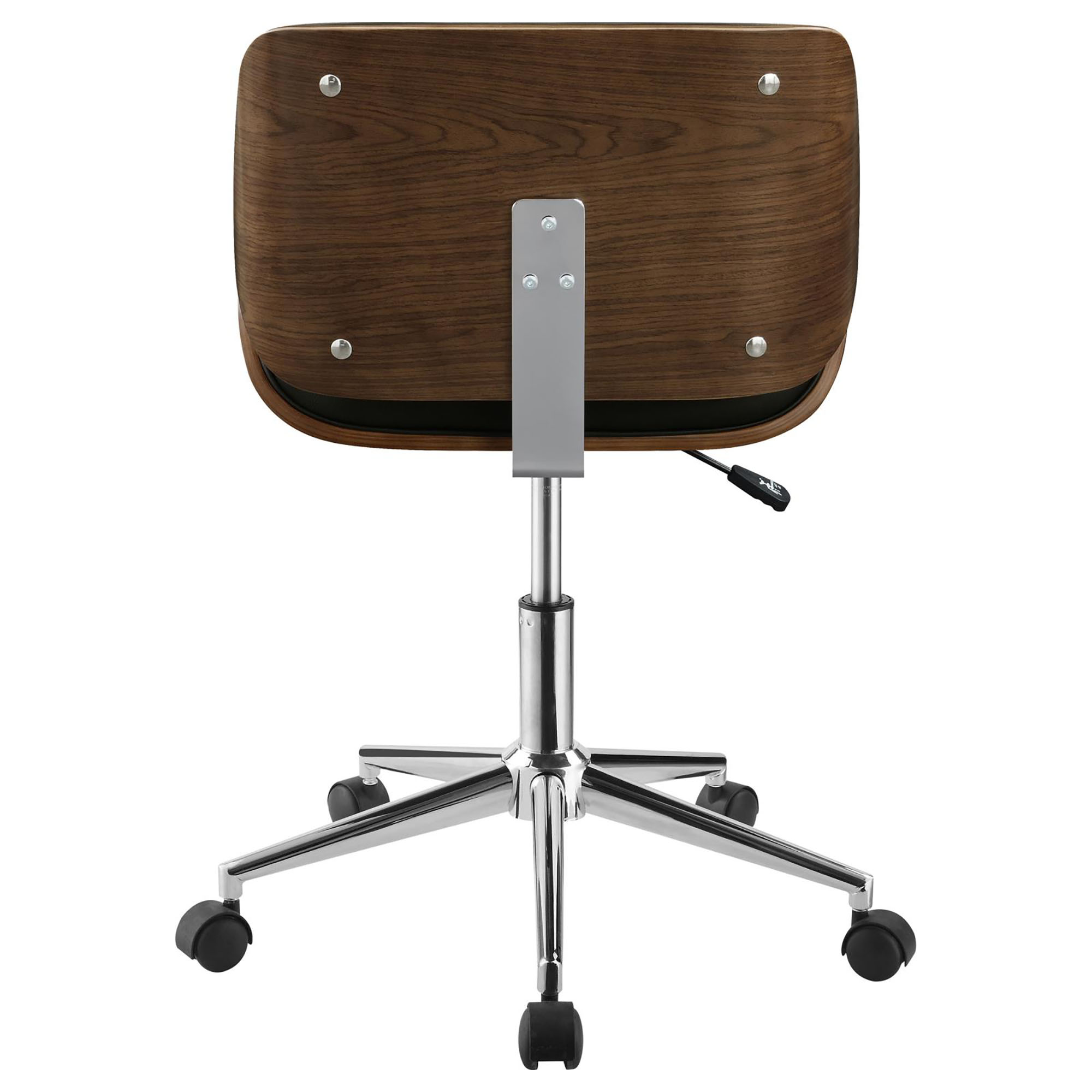 Black and Walnut Swivel Office Chair