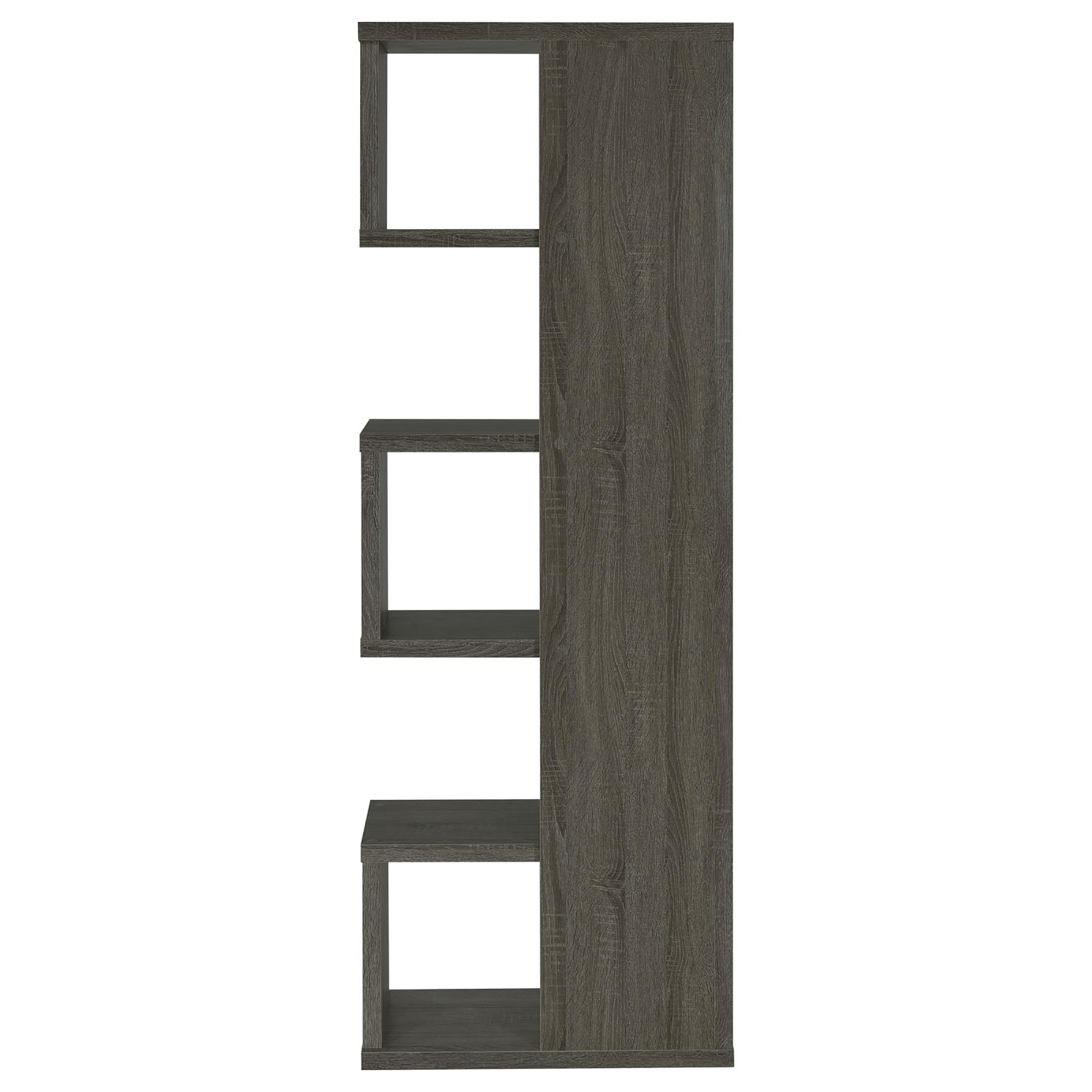 Woodley Weathered Grey 5-Shelf Bookcase