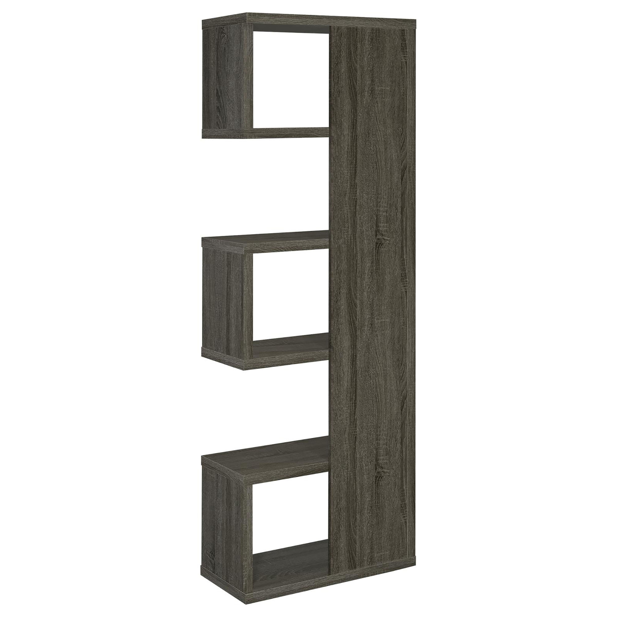 Woodley Weathered Grey 5-Shelf Bookcase