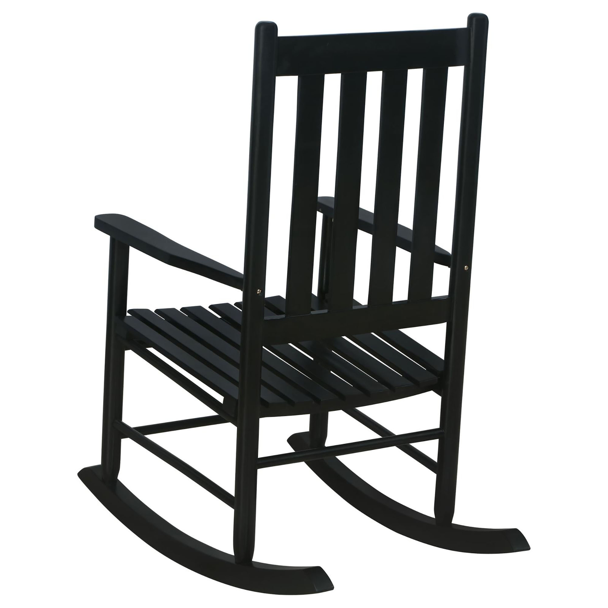 Black Slat Back Rocking Chair