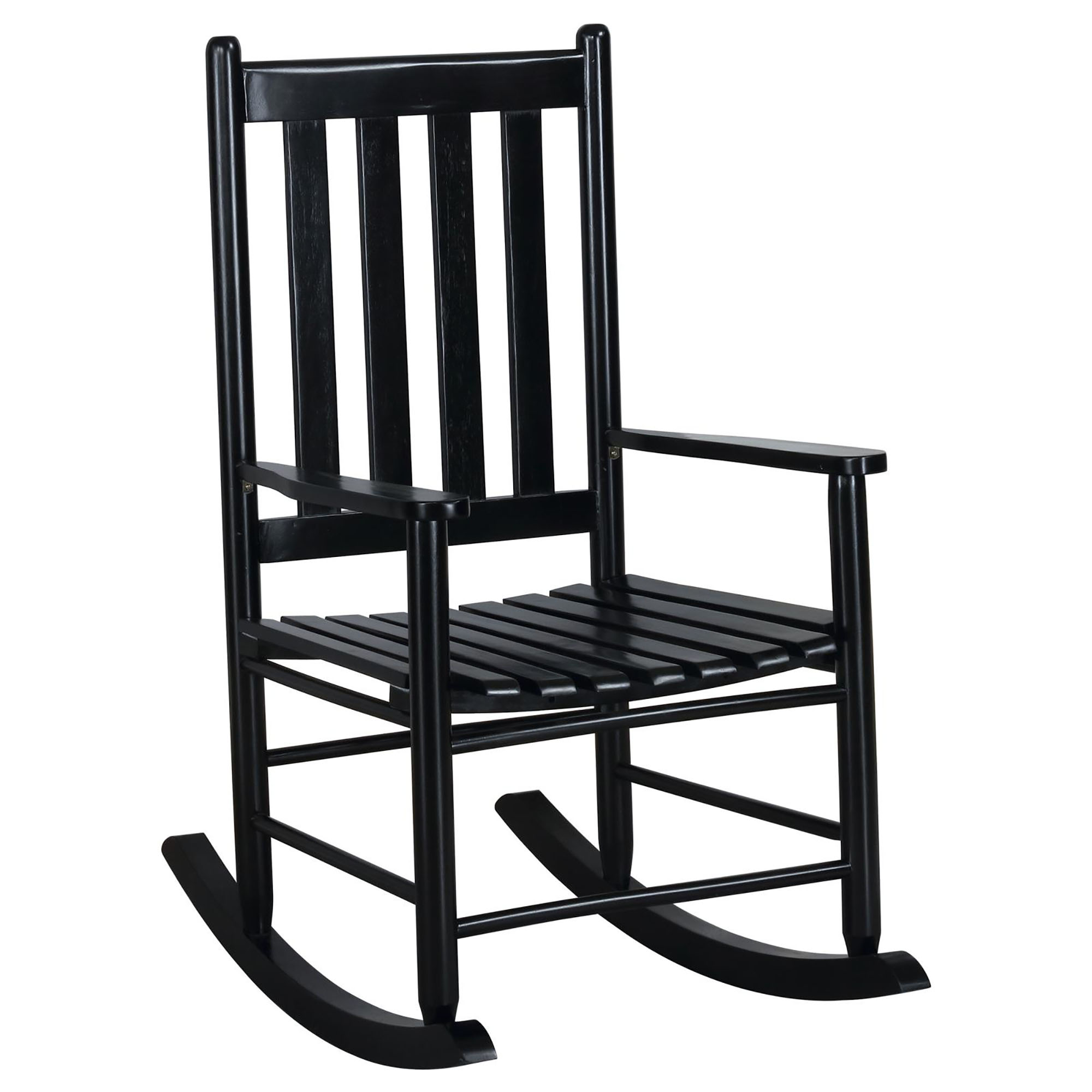 Black Slat Back Rocking Chair