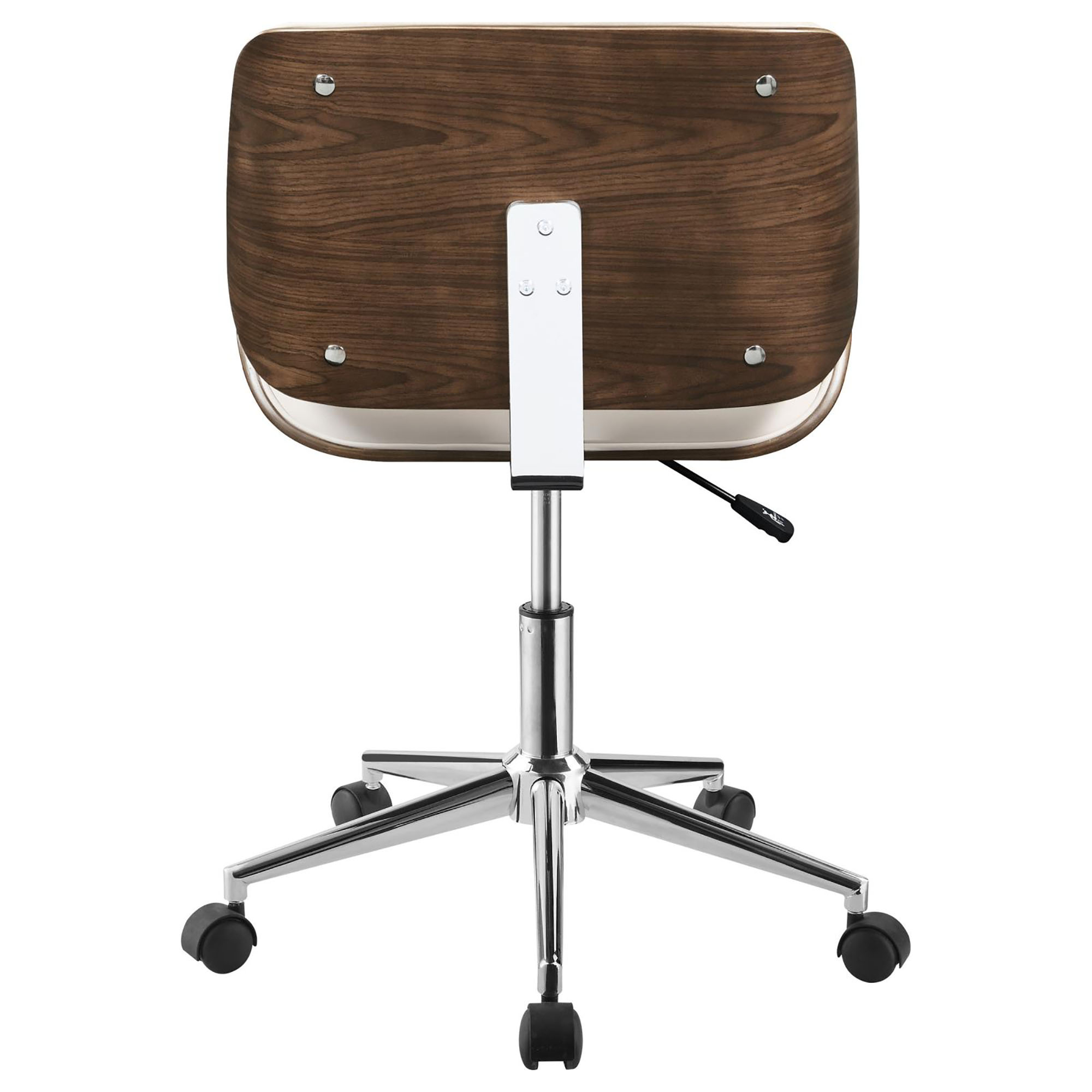 Ecru and Walnut Swivel Office Chair