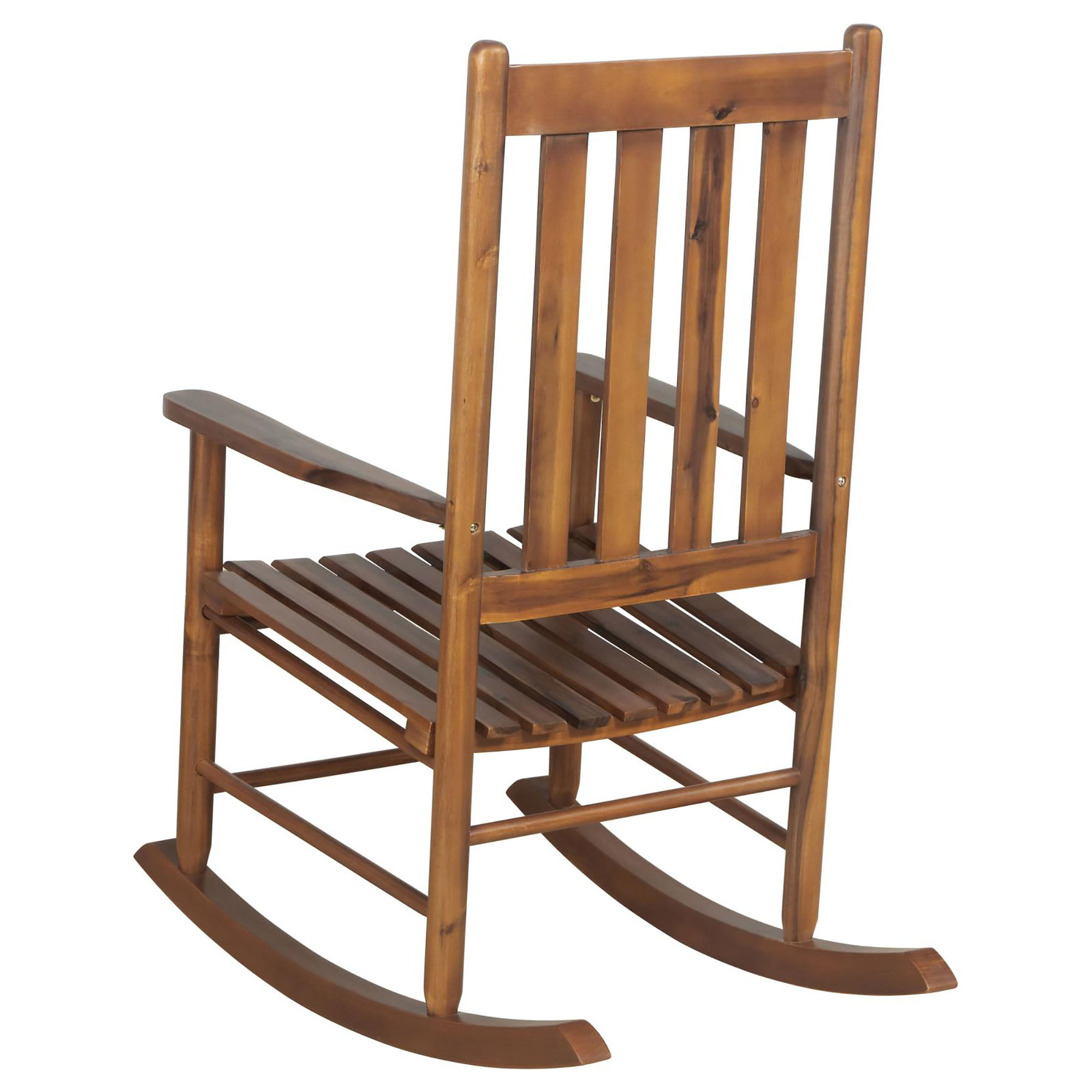 Golden Brown Slat Back Rocking Chair