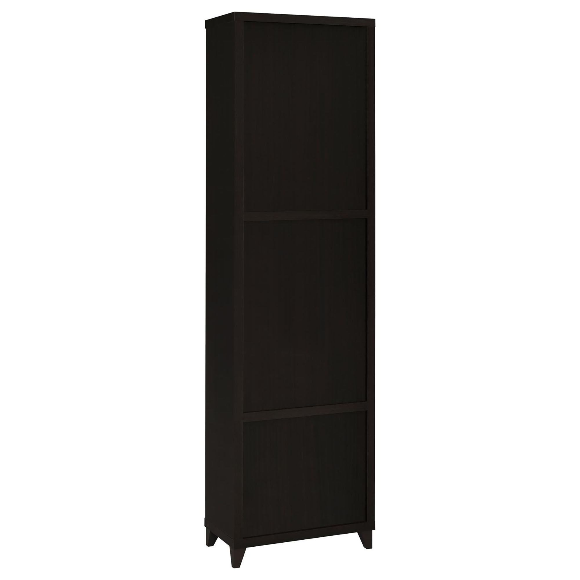 Cappuccino Media Tower with Shelf and Drawer