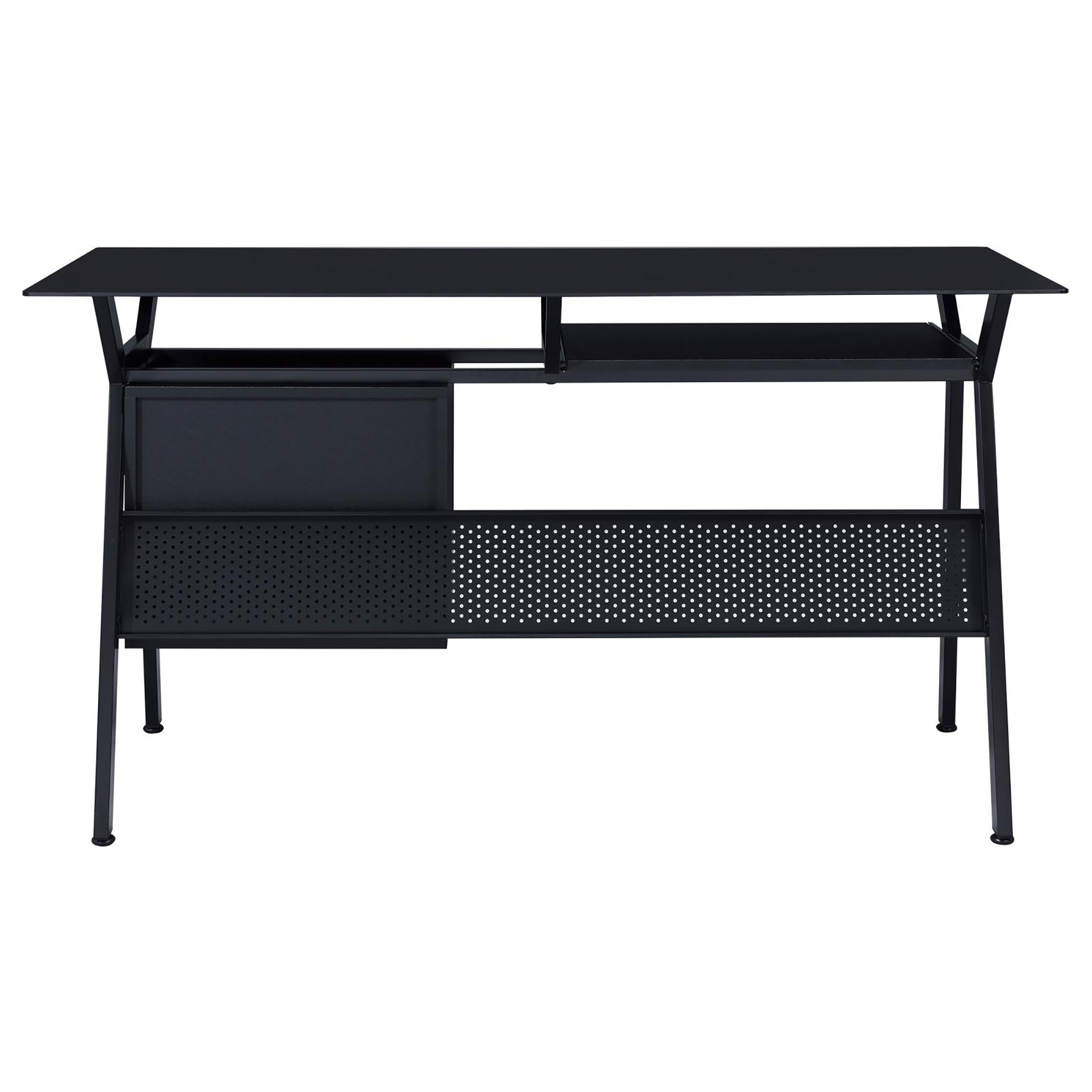 Black 2-Drawer Computer Desk