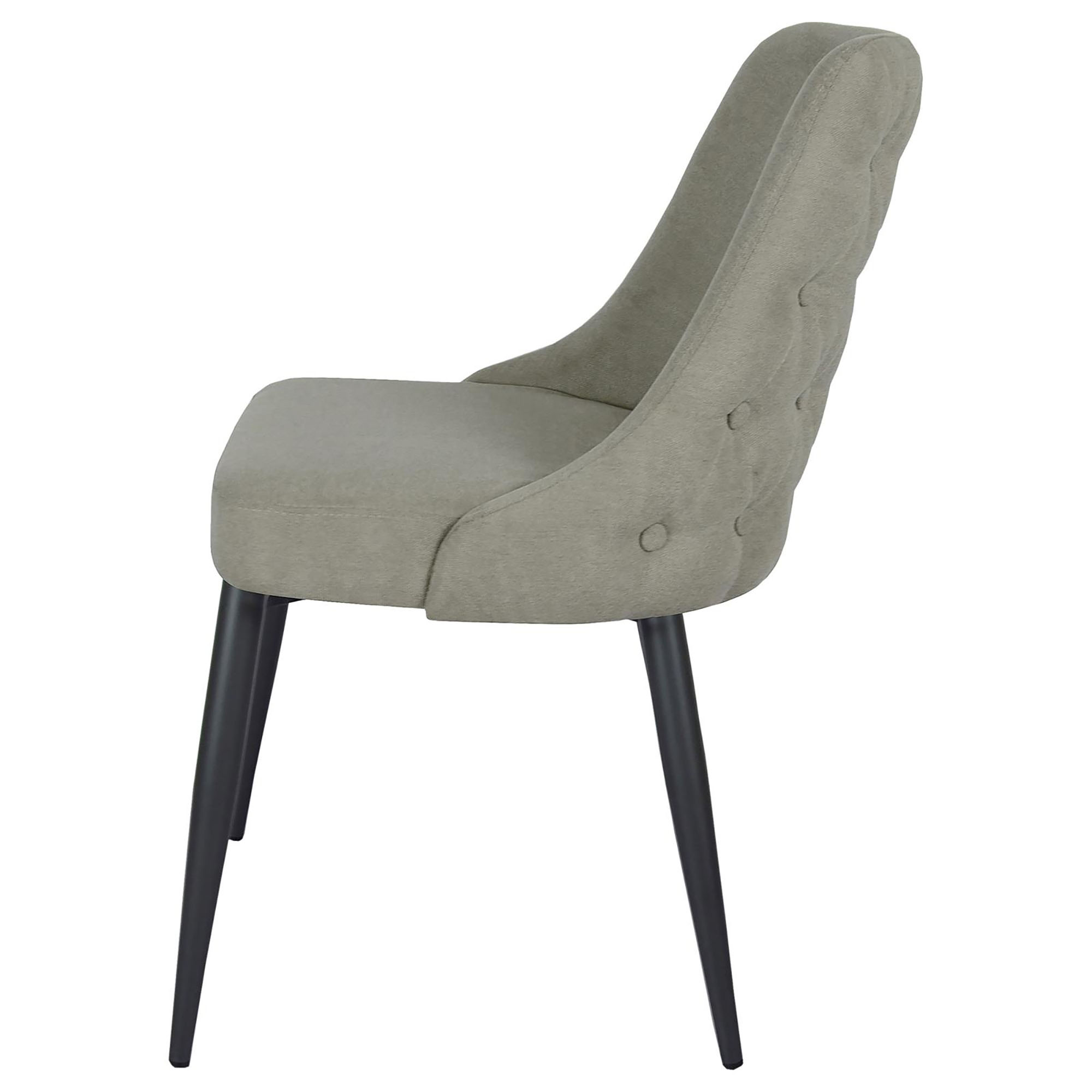 Light Grey Tufted Dining Chair (Set of 2)