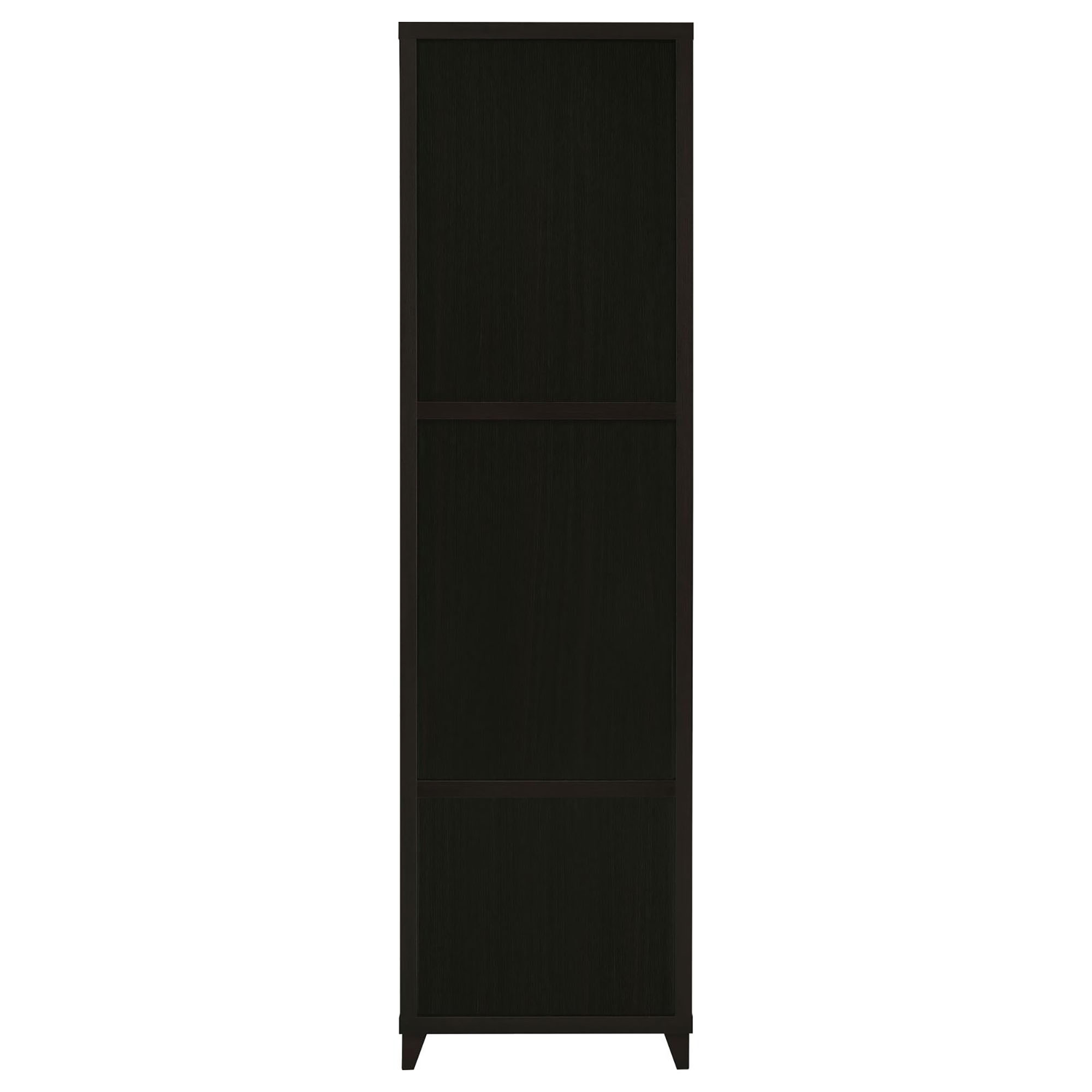 Cappuccino Media Tower with Shelf and Drawer