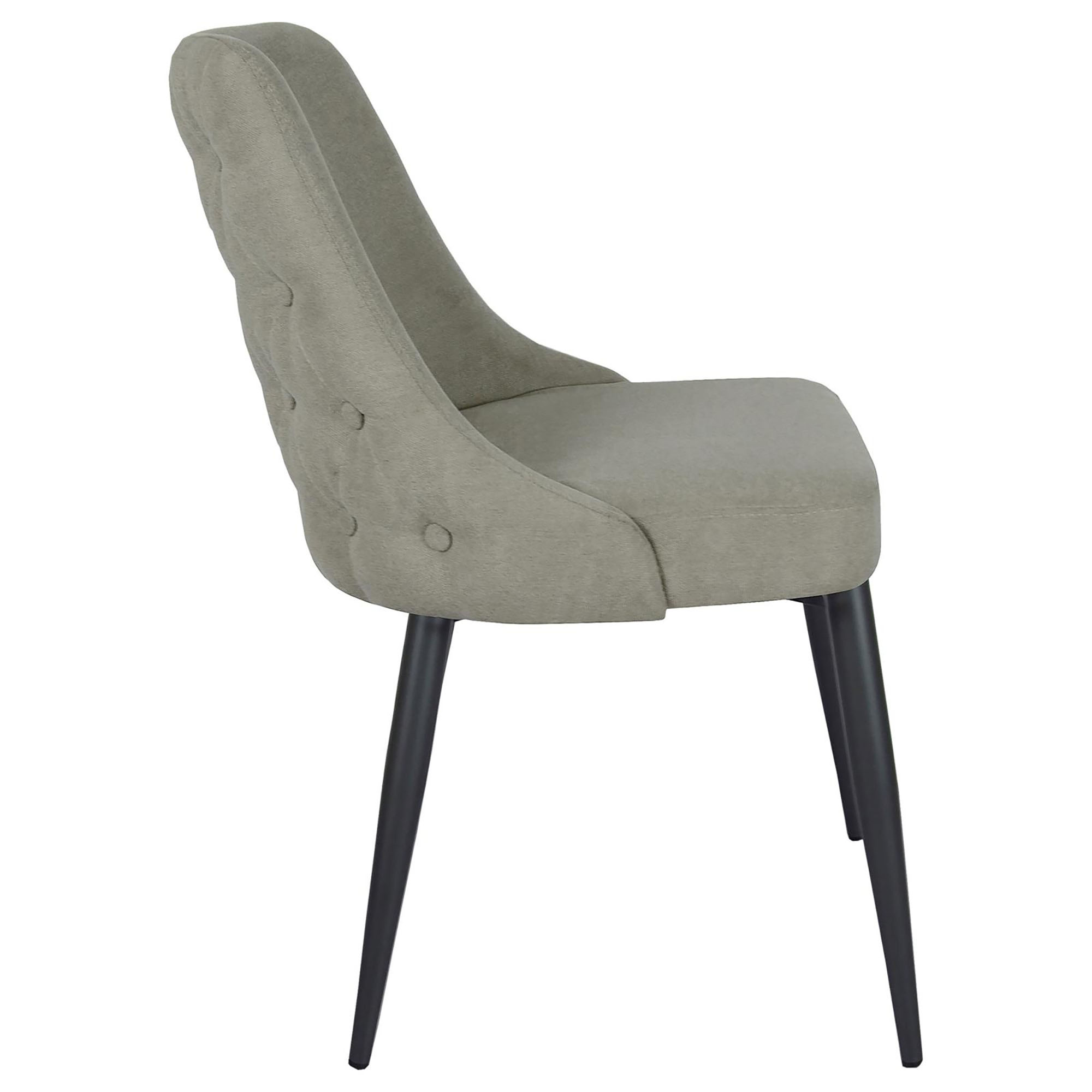 Light Grey Tufted Dining Chair (Set of 2)