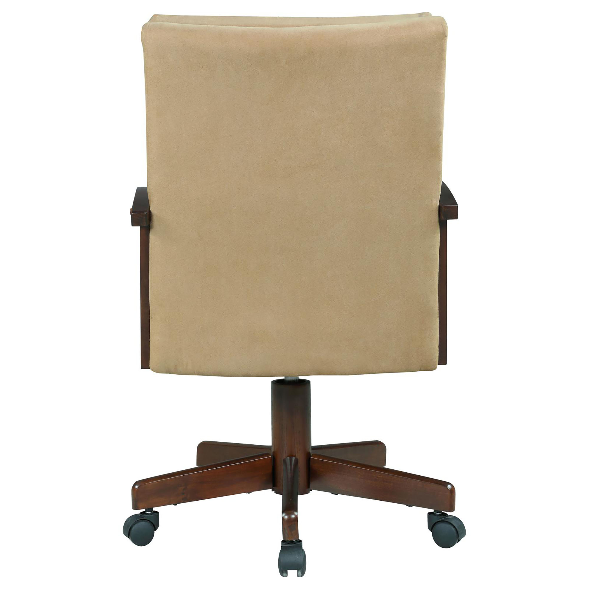 Tan and Tobacco Upholstered Game Chair with Casters