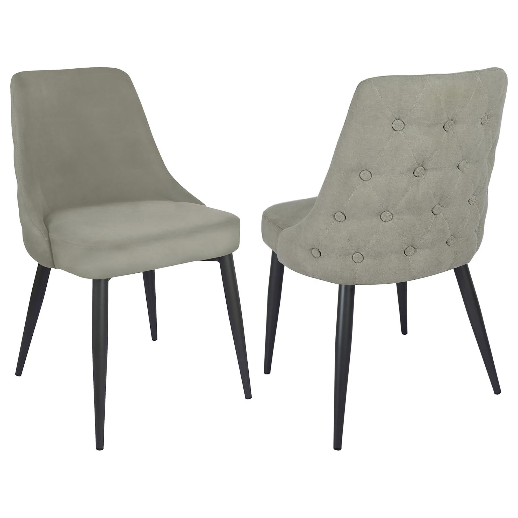 Light Grey Tufted Dining Chair (Set of 2)