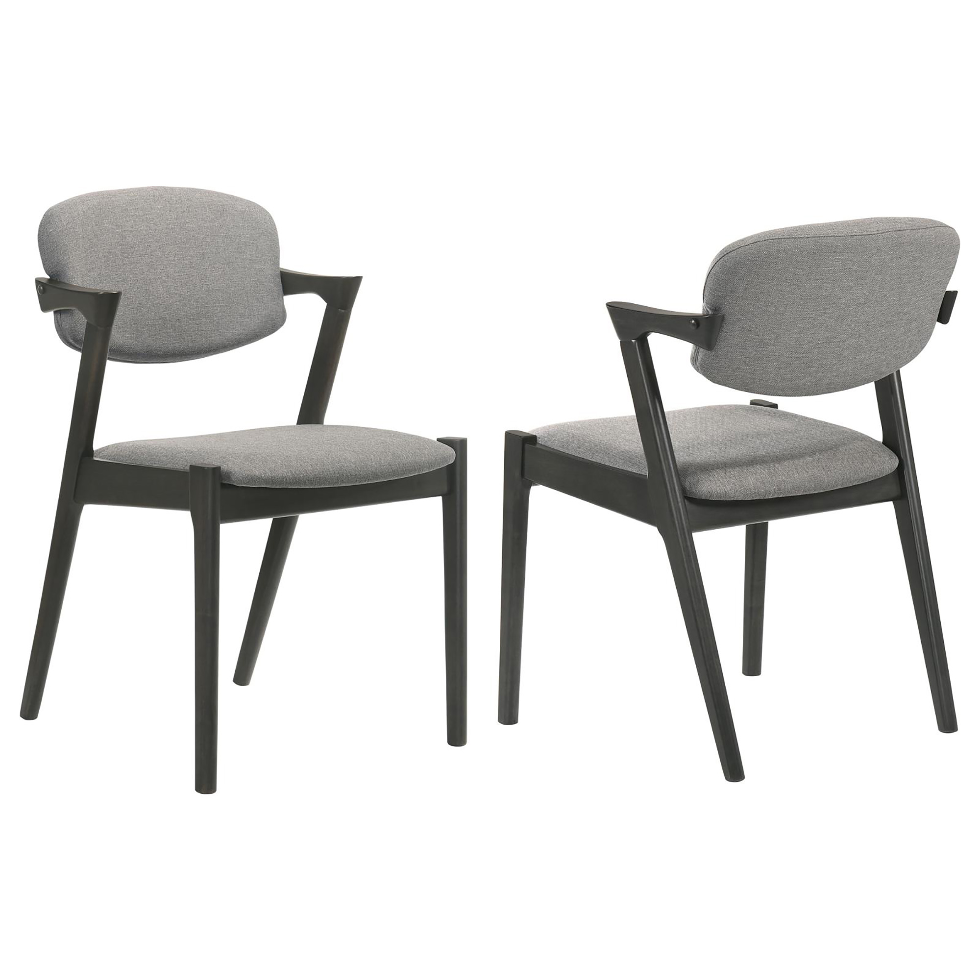 Brown Grey and Black Dining Chair (Set of 2)