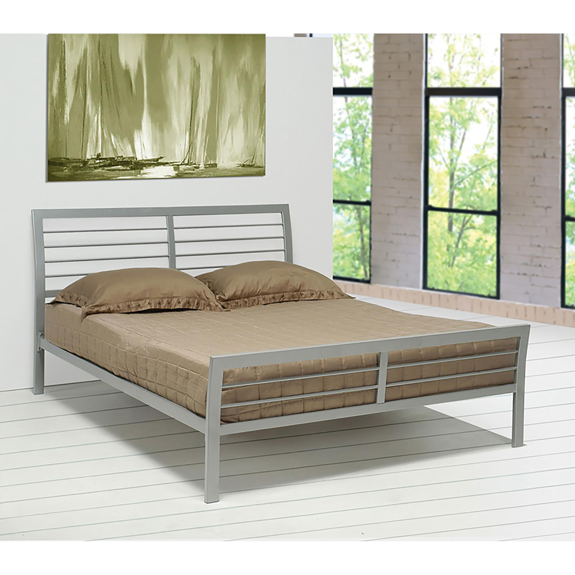 Silver Full Metal Bed