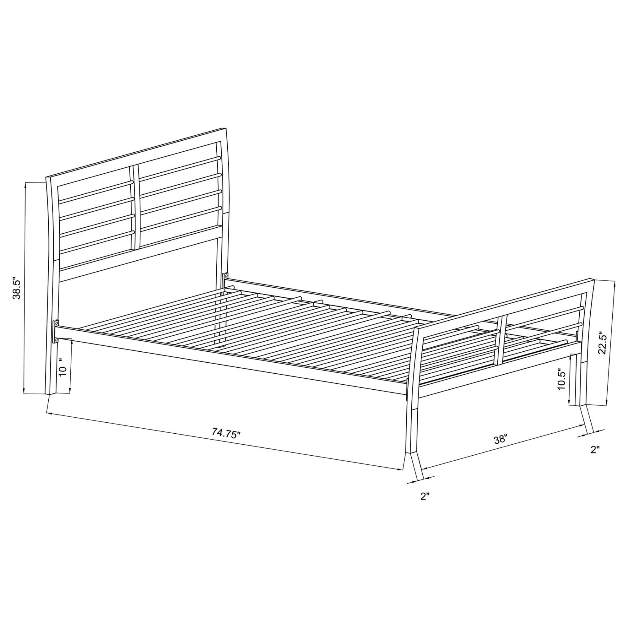 Silver Twin Metal Bed