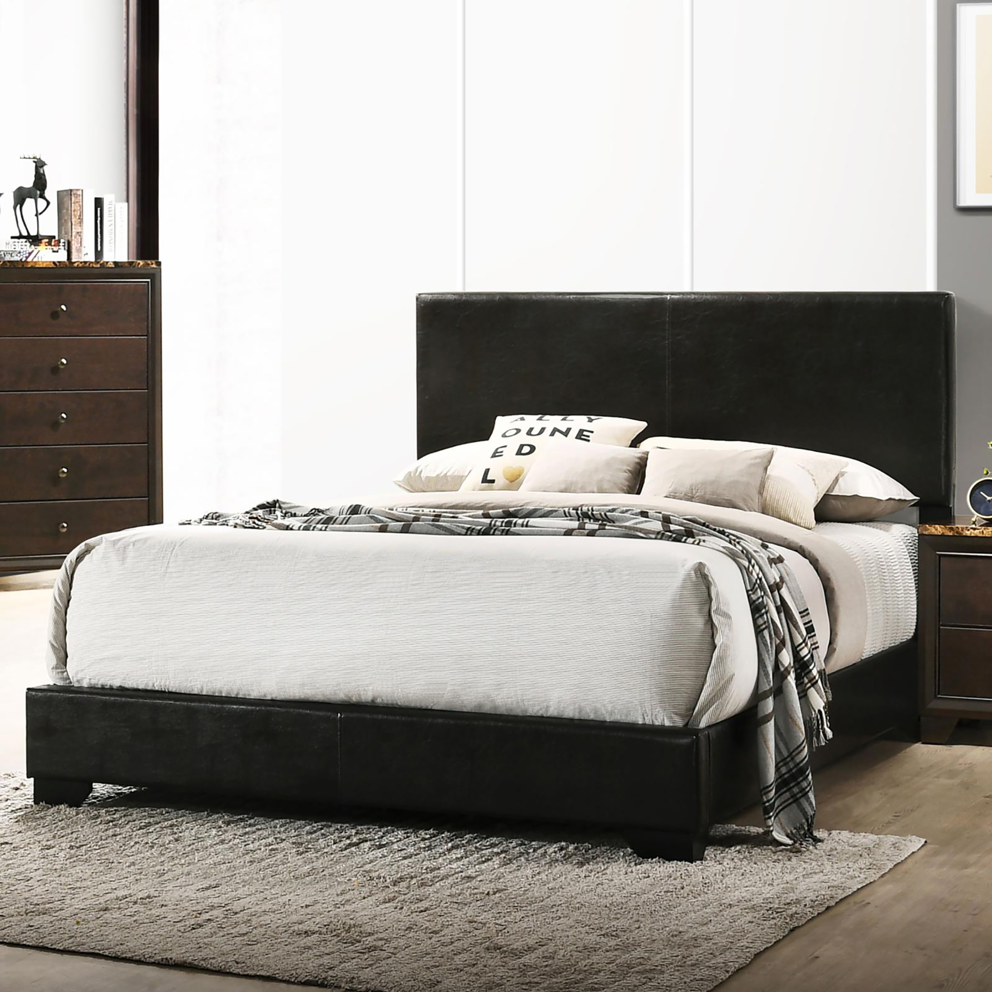 Black Queen Panel Bed