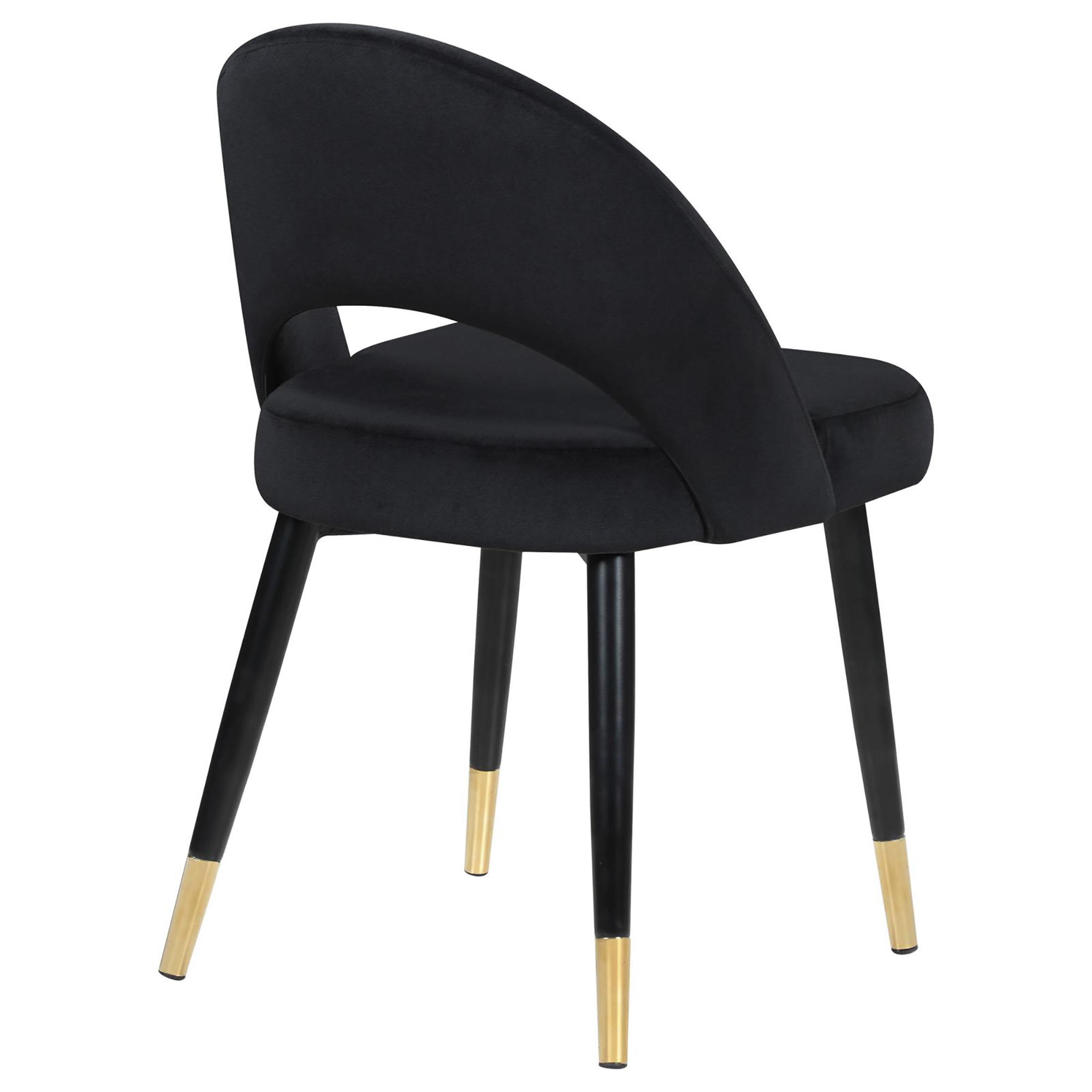 Black Arched Back Side Chairs (Set of 2)