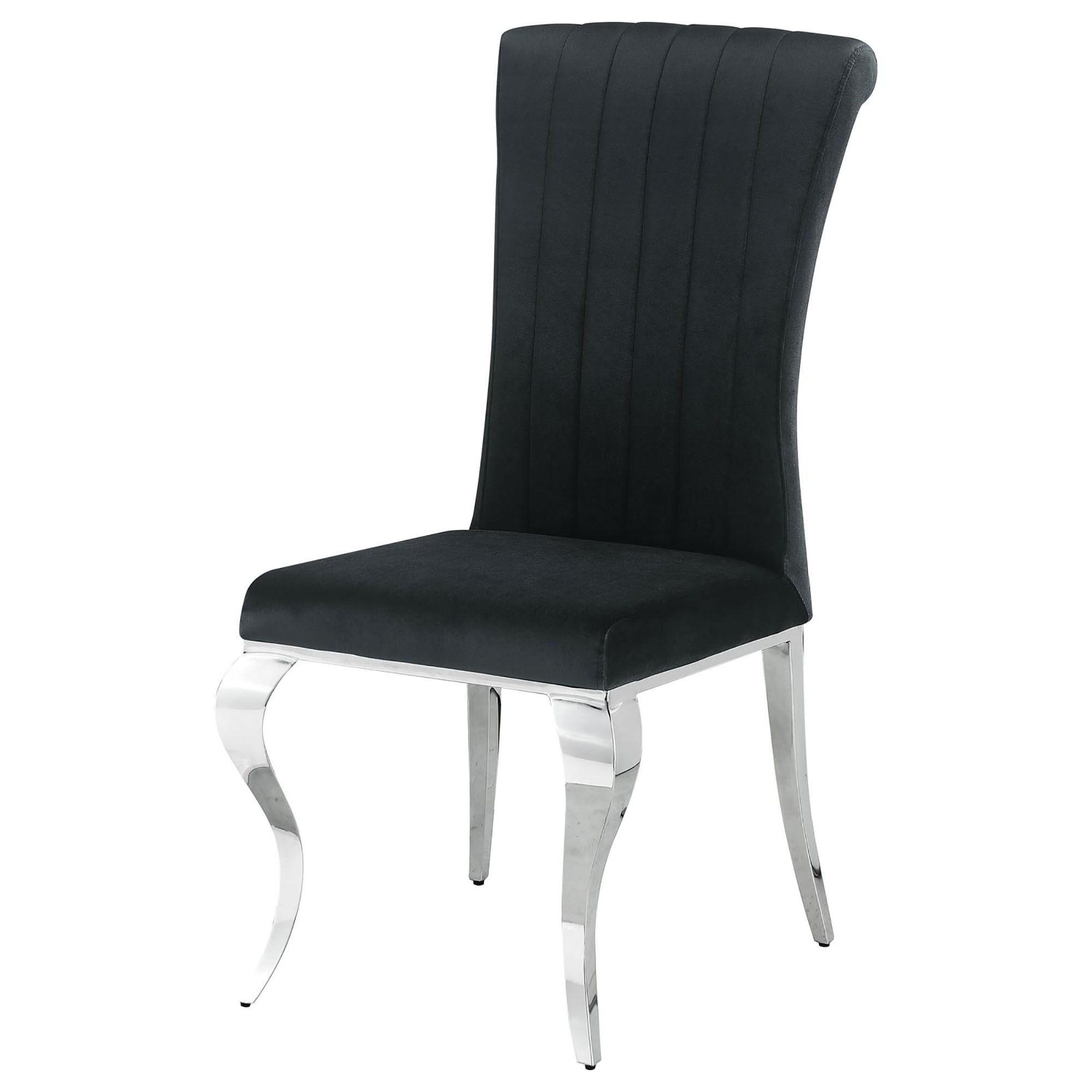 Black Upholstered Side Chairs (Set of 4)