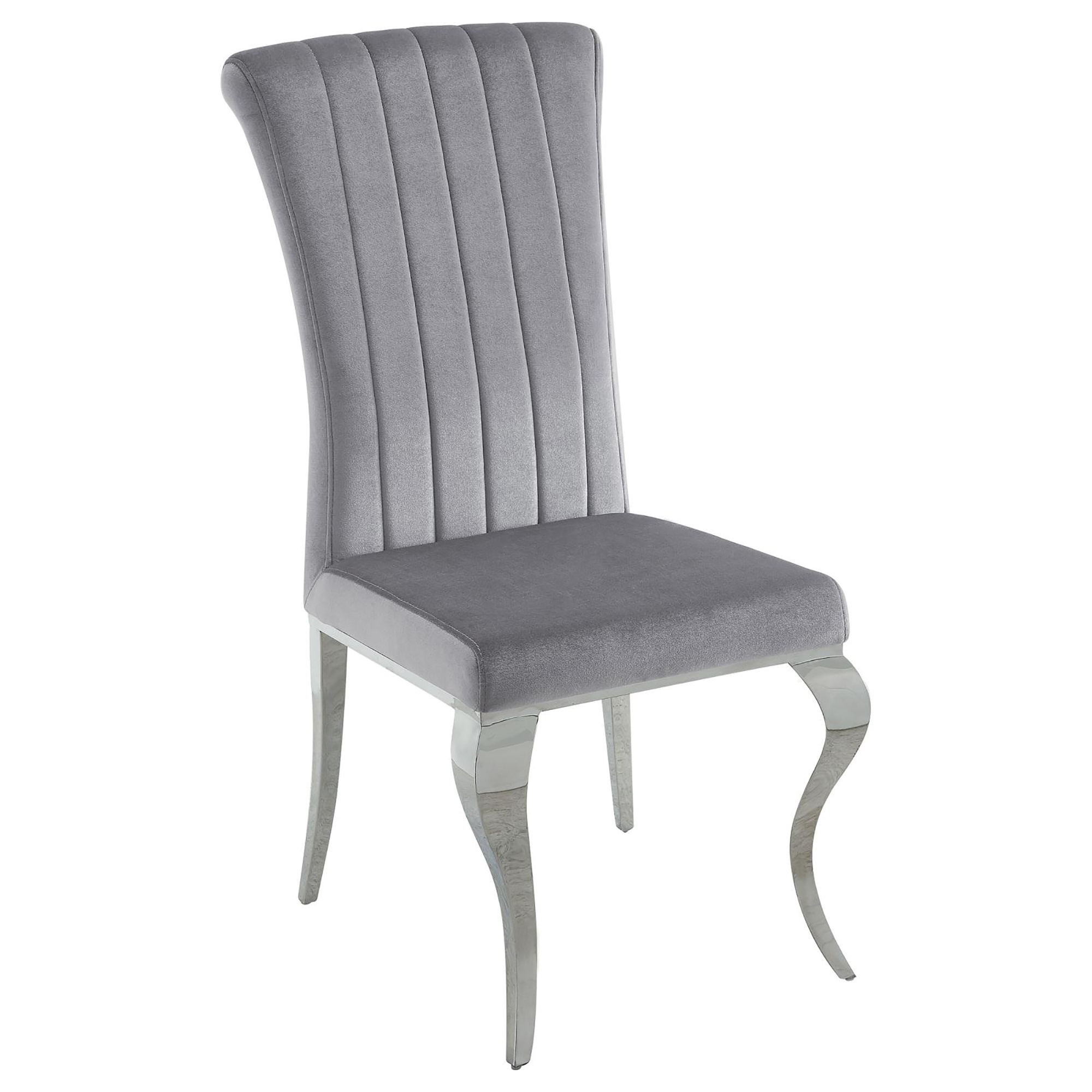 Grey Upholstered Side Chairs (Set of 4)