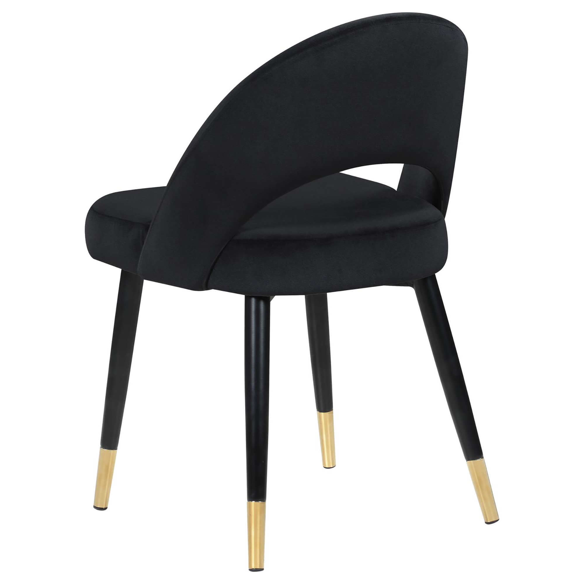 Black Arched Back Side Chairs (Set of 2)