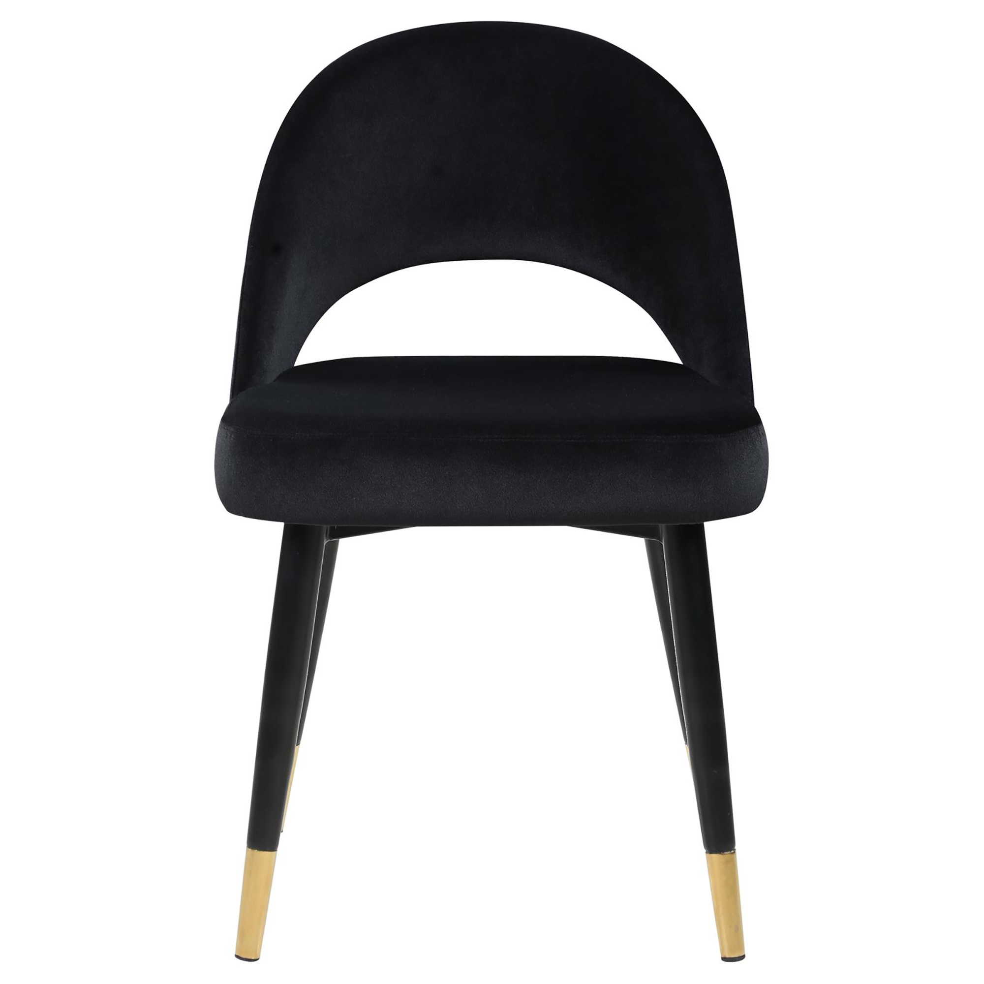 Black Arched Back Side Chairs (Set of 2)