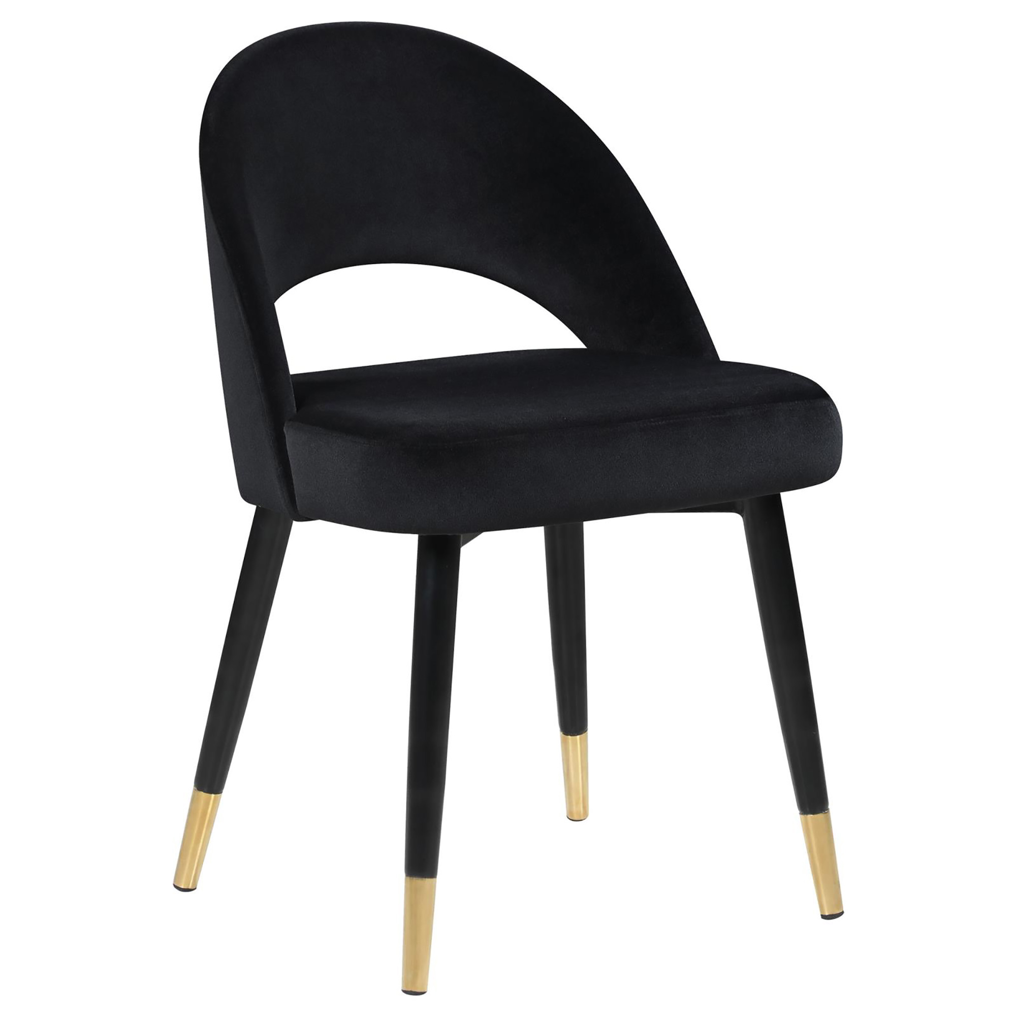 Black Arched Back Side Chairs (Set of 2)