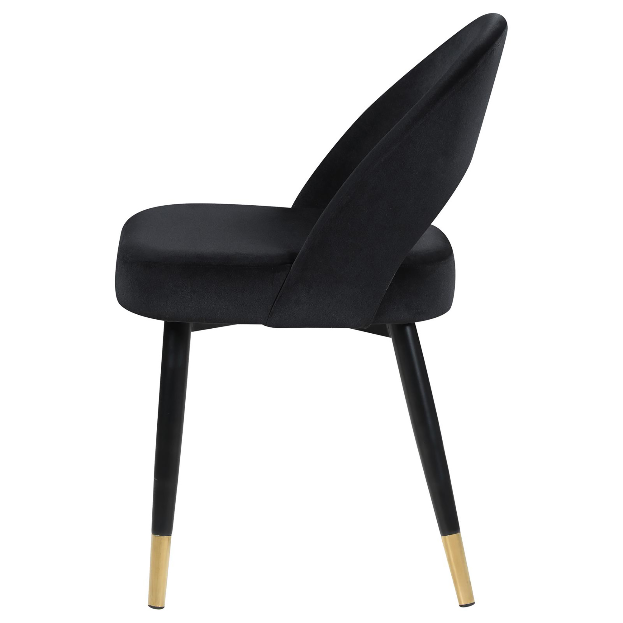 Black Arched Back Side Chairs (Set of 2)