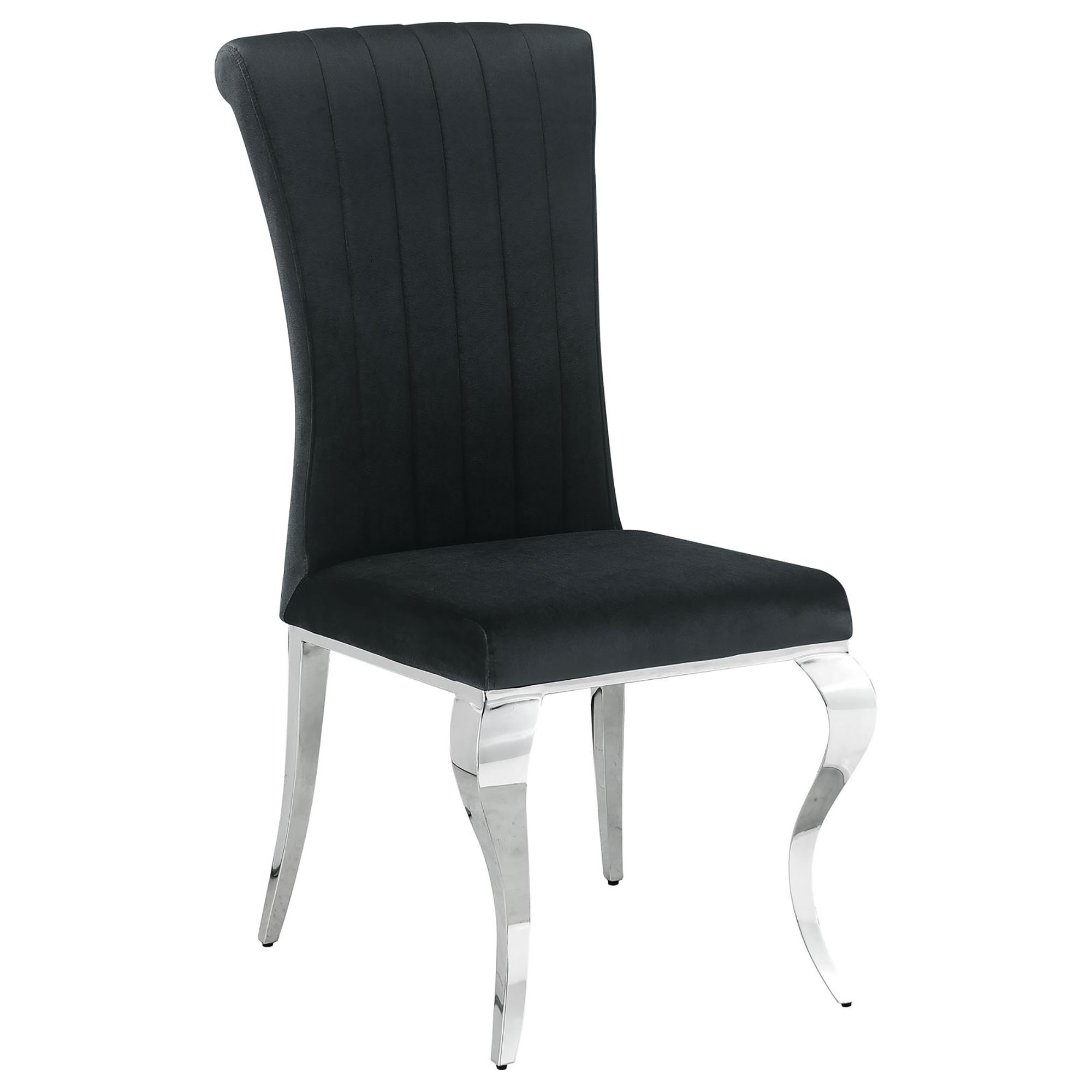 Black Upholstered Side Chairs (Set of 4)