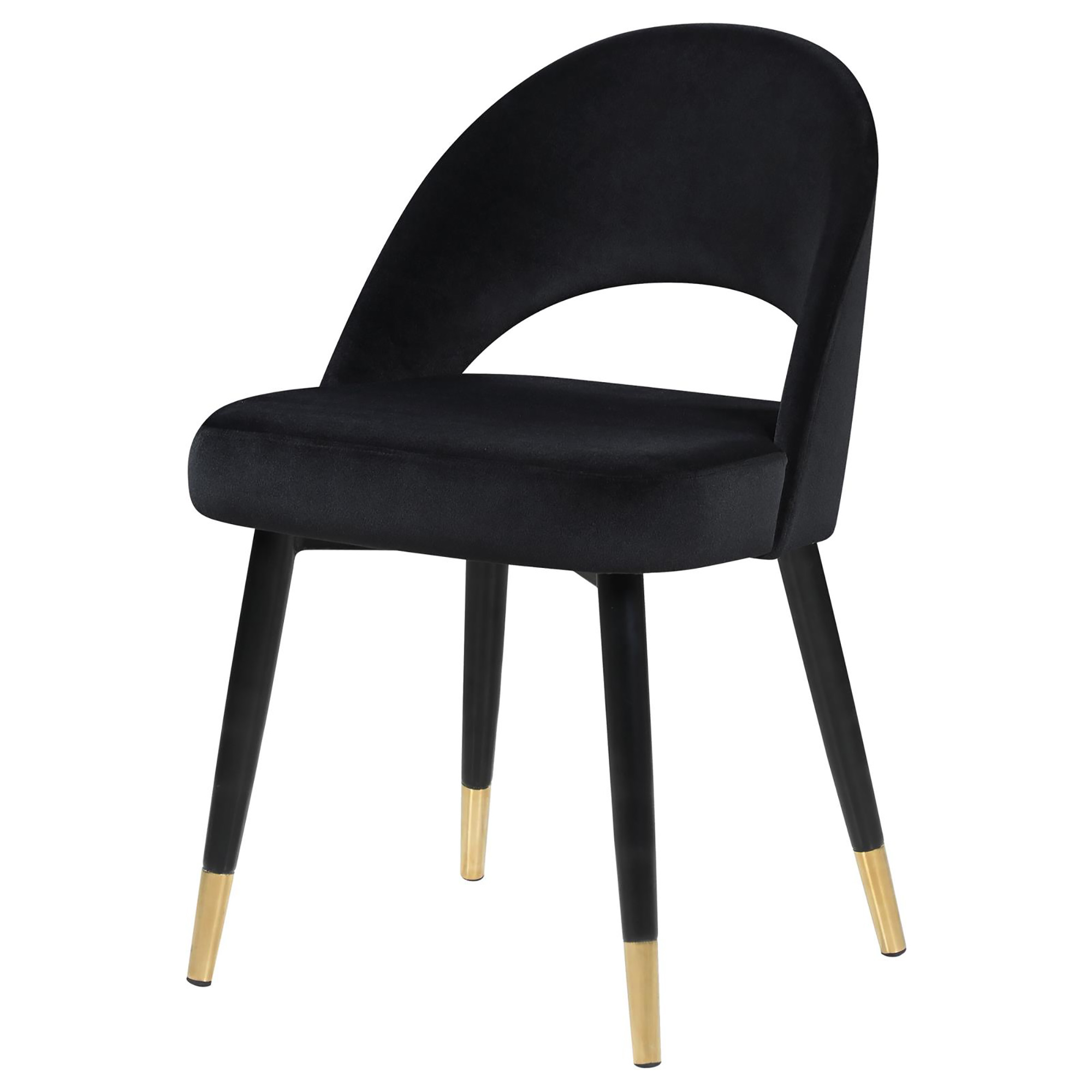 Black Arched Back Side Chairs (Set of 2)