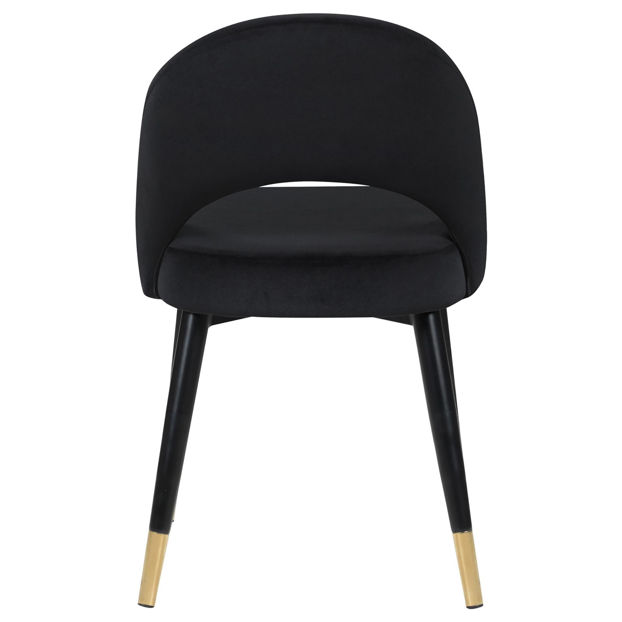 Black Arched Back Side Chairs (Set of 2)