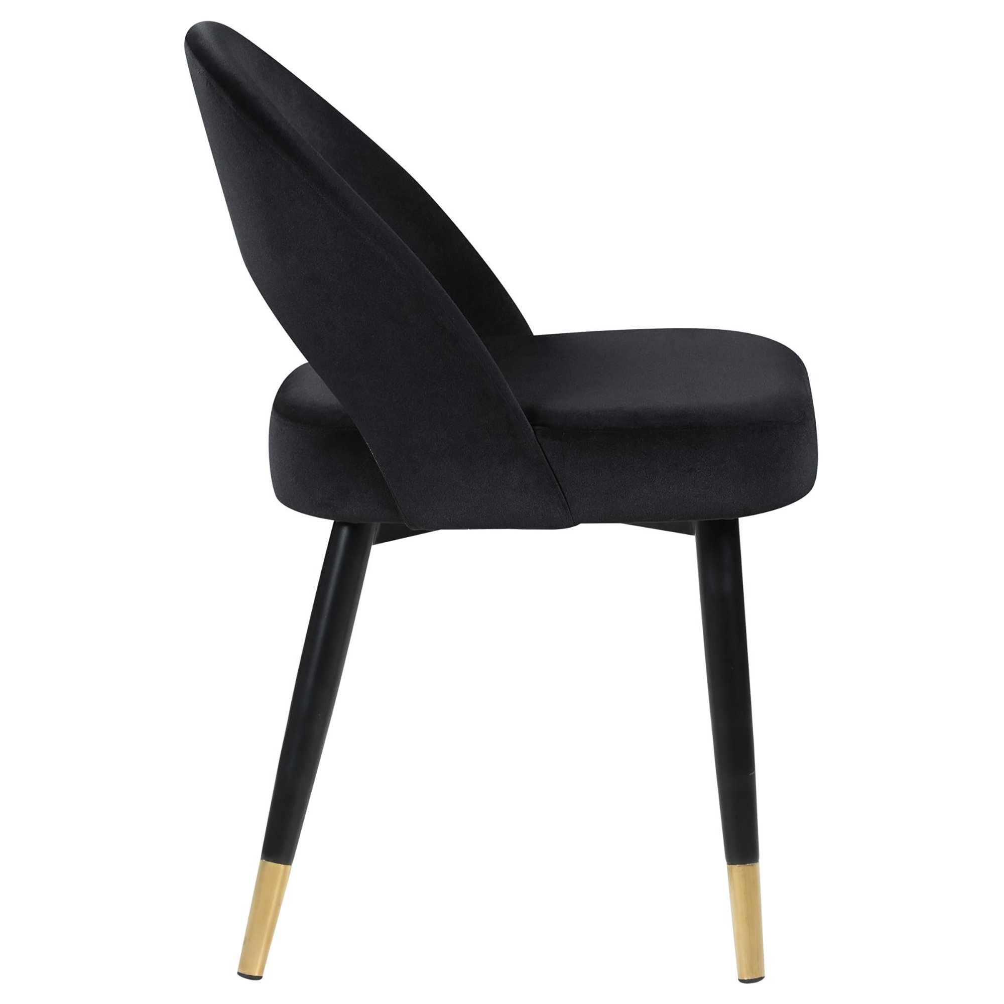 Black Arched Back Side Chairs (Set of 2)