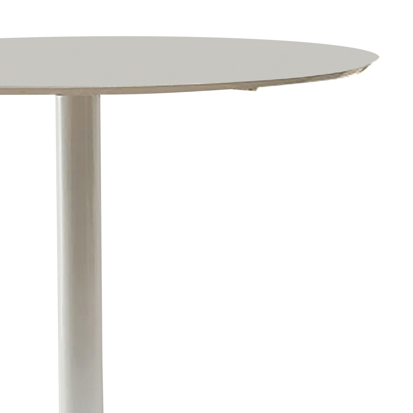 White Dining Table with Metal Base