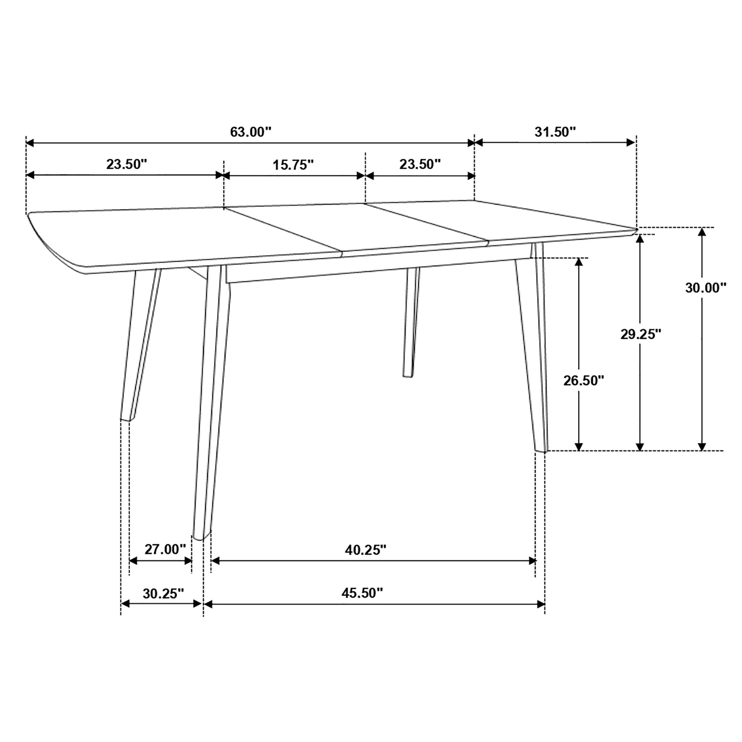 Natural Walnut Rectangular Dining Table