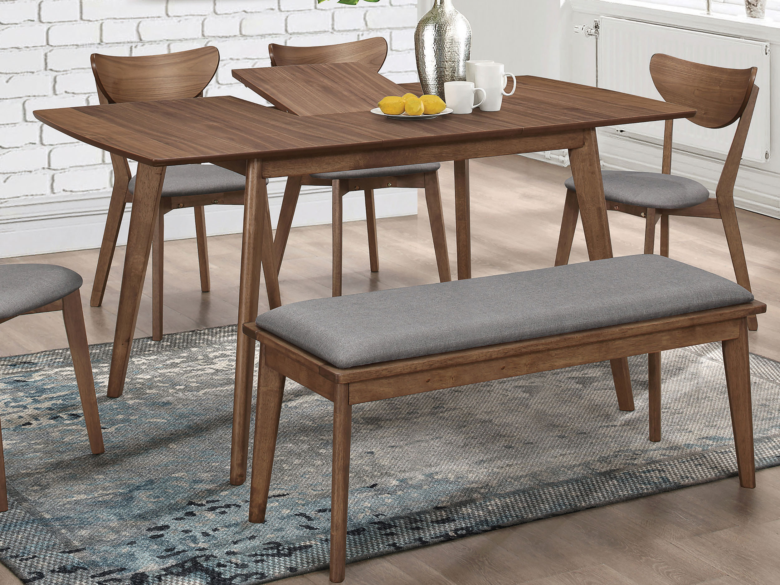 Natural Walnut Rectangular Dining Table