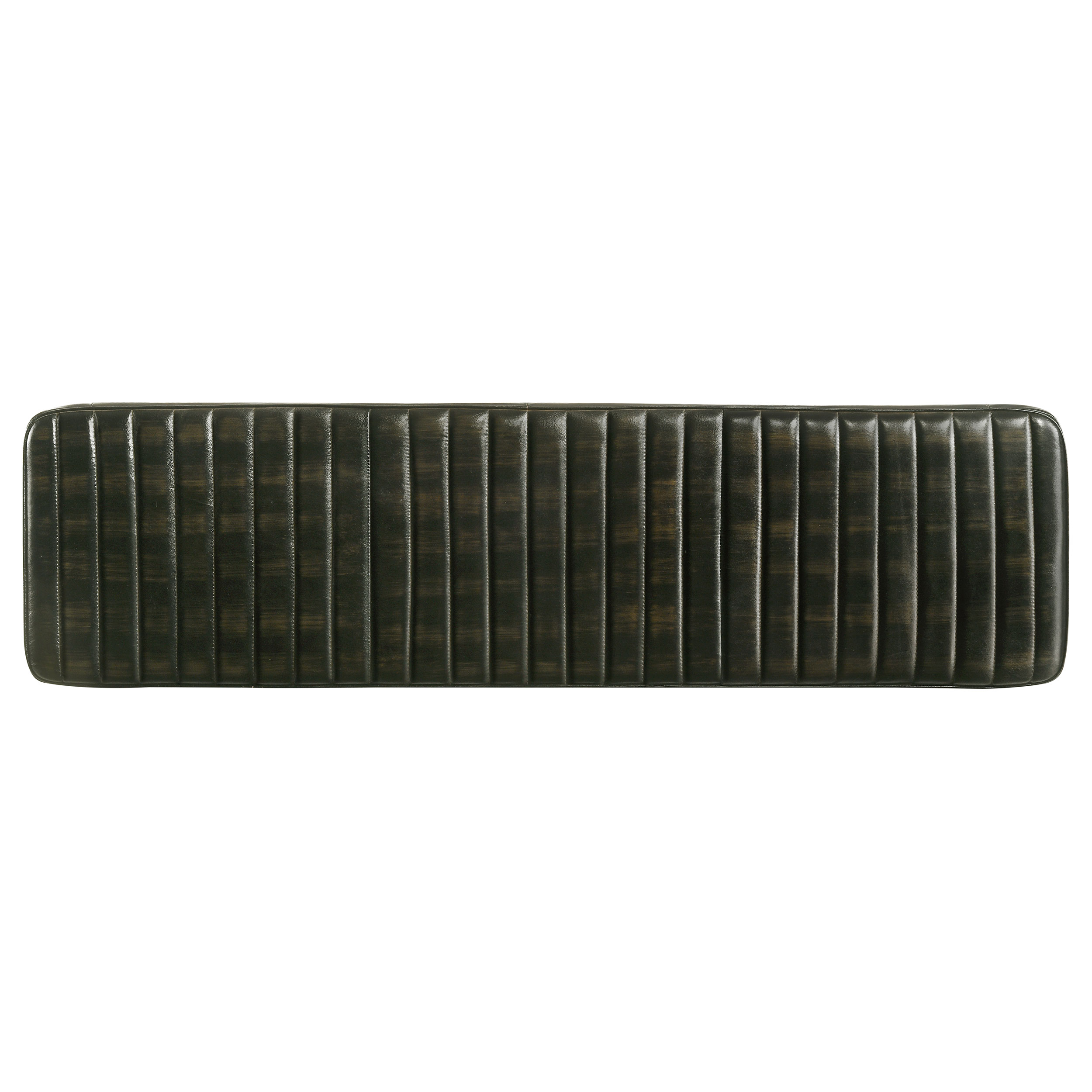 Espresso and Black Tufted Cushion Side Bench