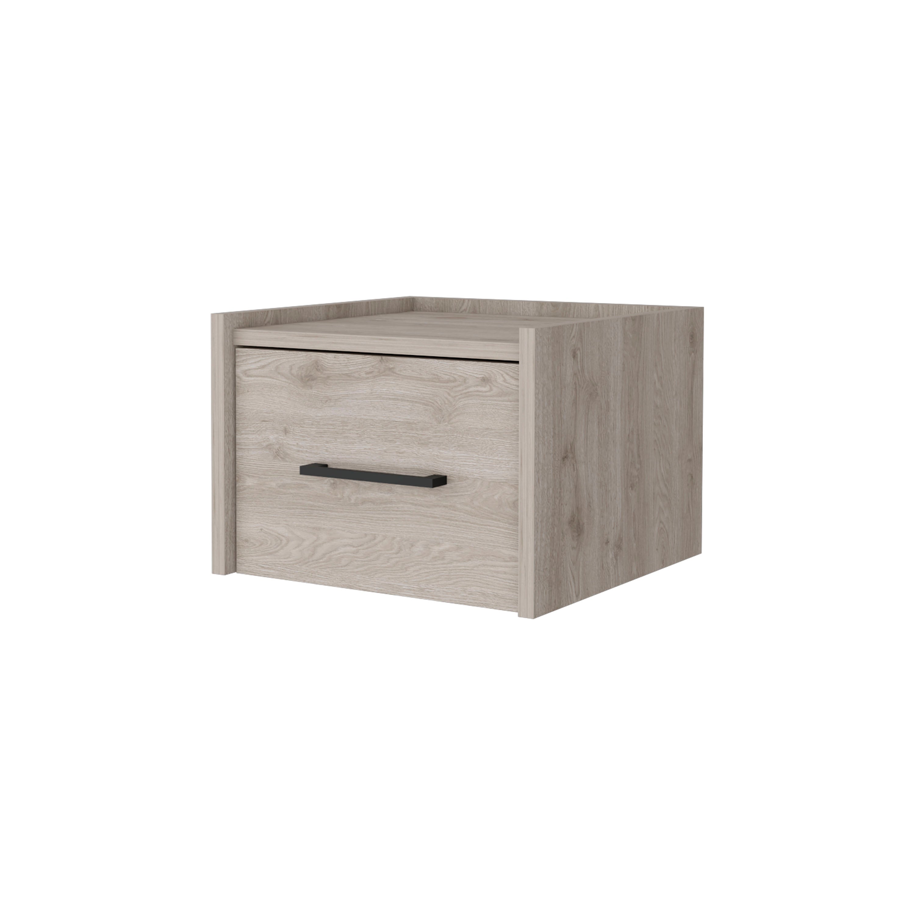 Light Gray Wall-Mounted Floating Nightstand