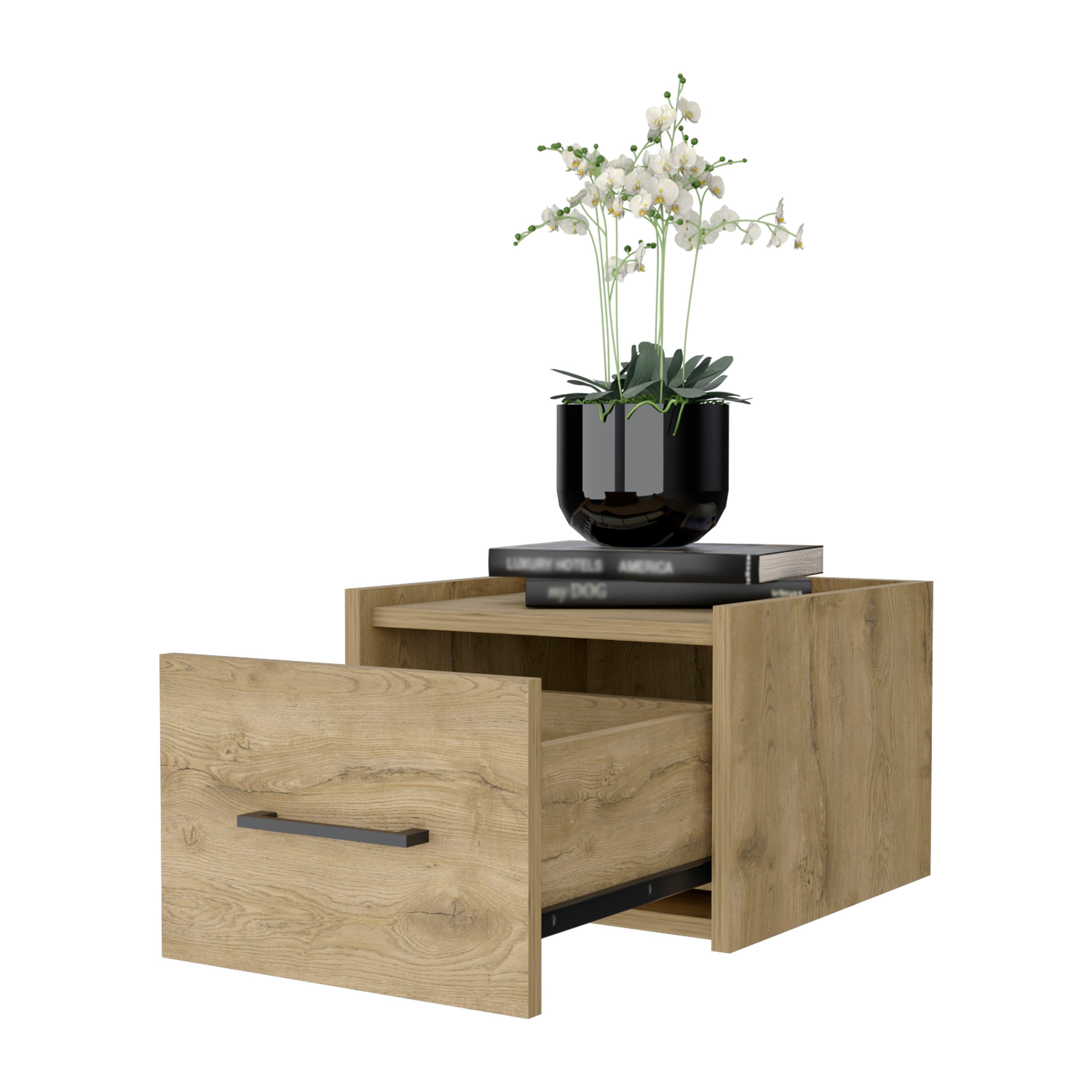 Macadamia Wall-Mounted Floating Nightstand