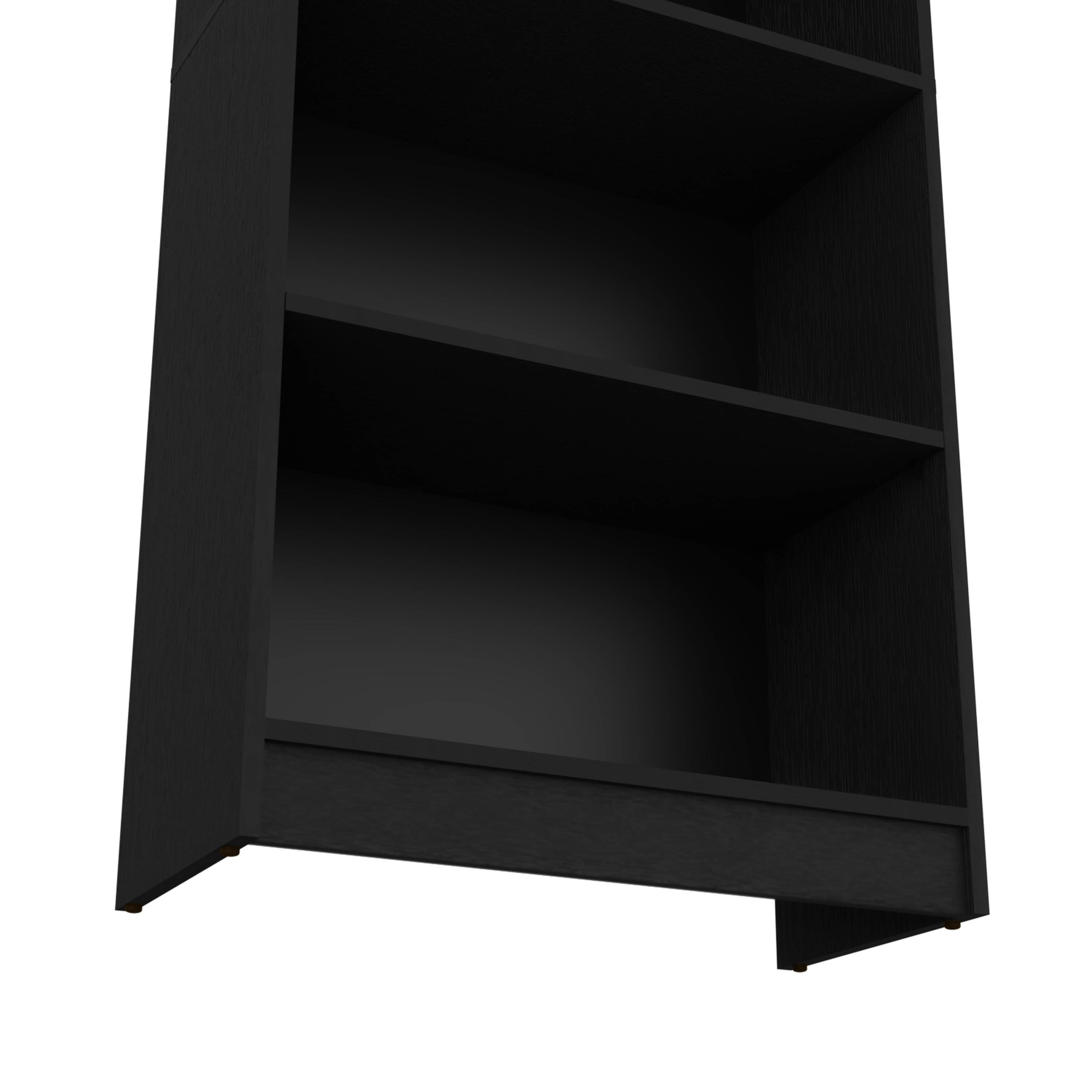 Black 5-Shelf Bookcase