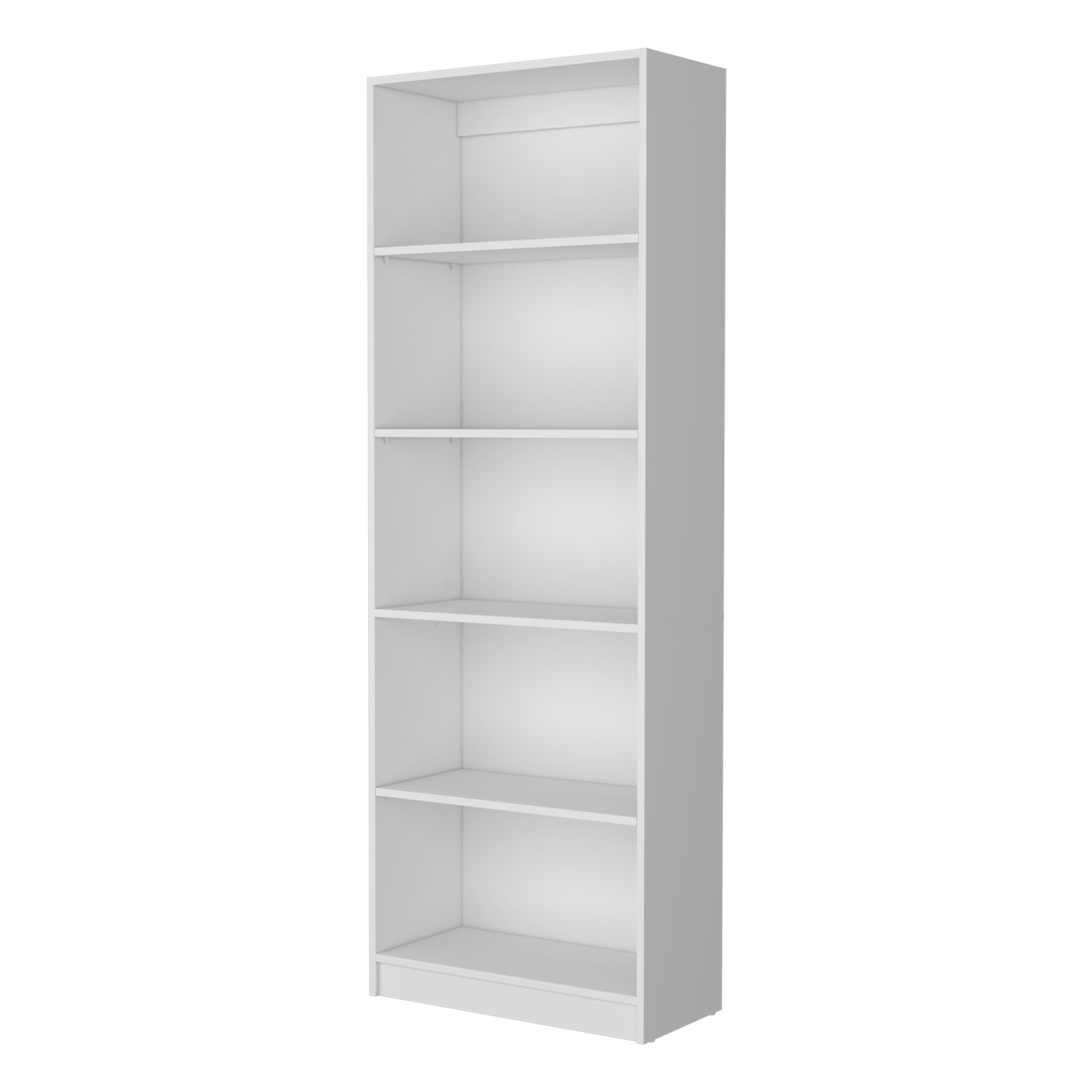 White 5-Shelf Bookcase