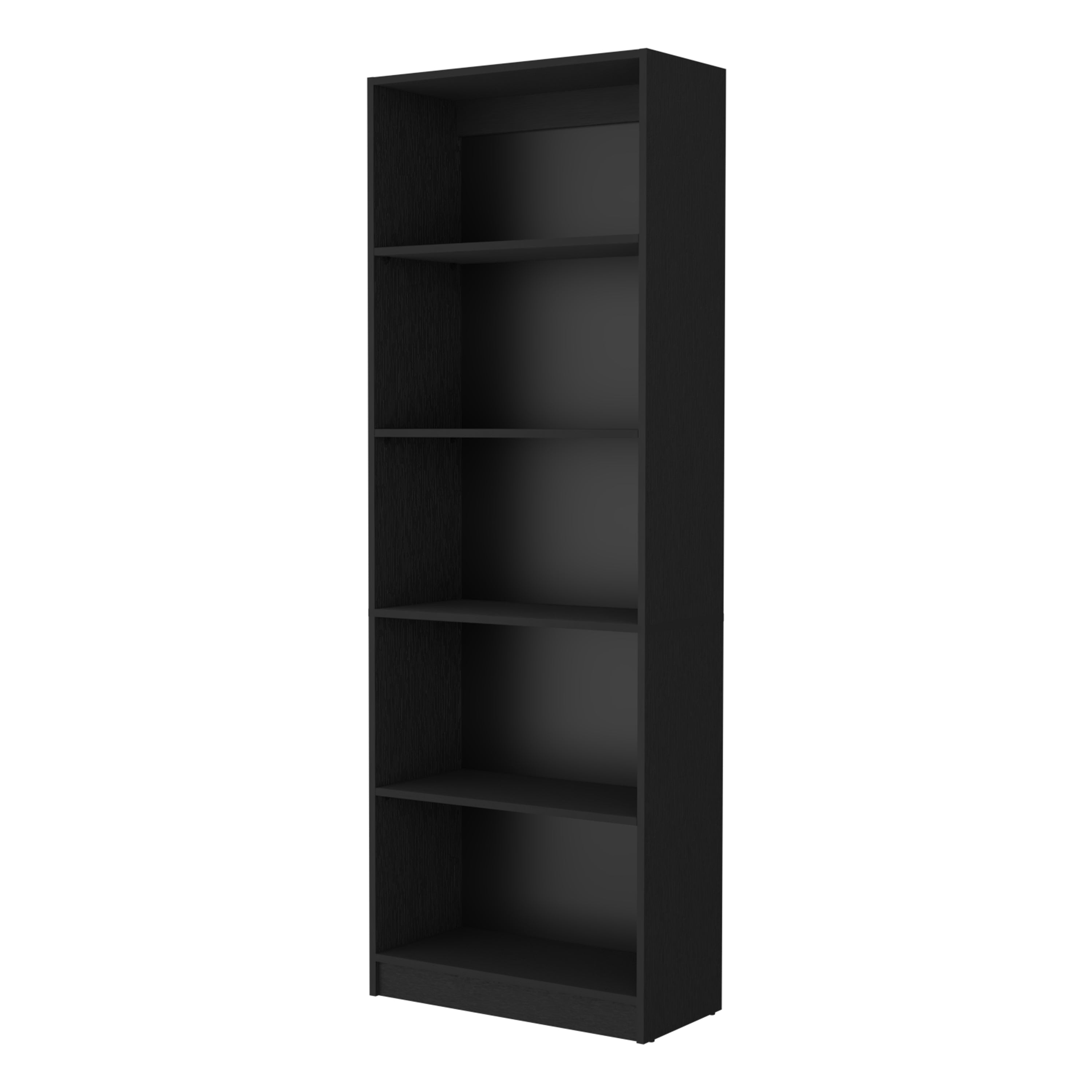 Black 5-Shelf Bookcase